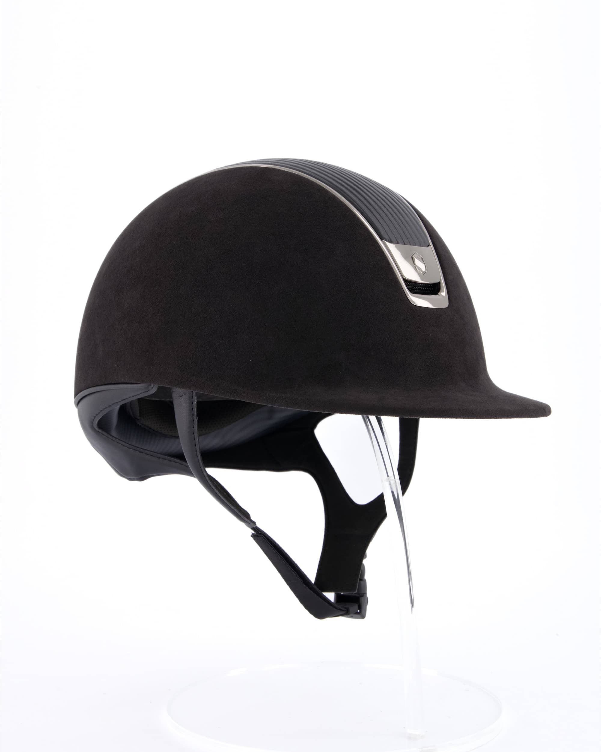 Reithelm 2.0 Premium Alcantara, Top Leather Black Chrome Black in schwarz