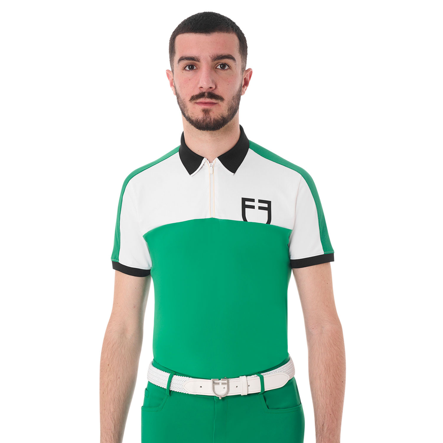 Herren-Poloshirt Slim Fit mit Logo vorne