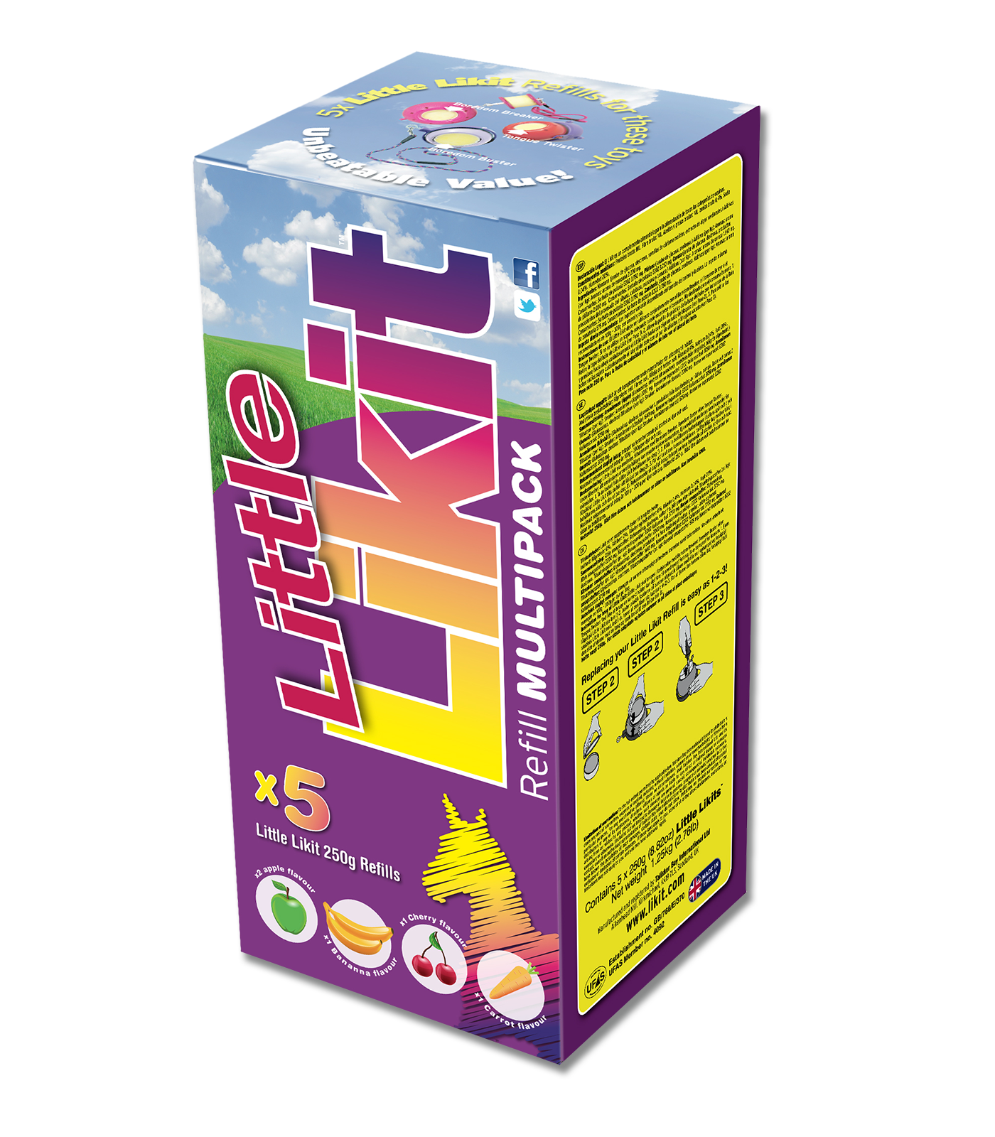 Likit 250 g Sammelpackung, Banane, Möhre, Kirsche, 2x Apfel