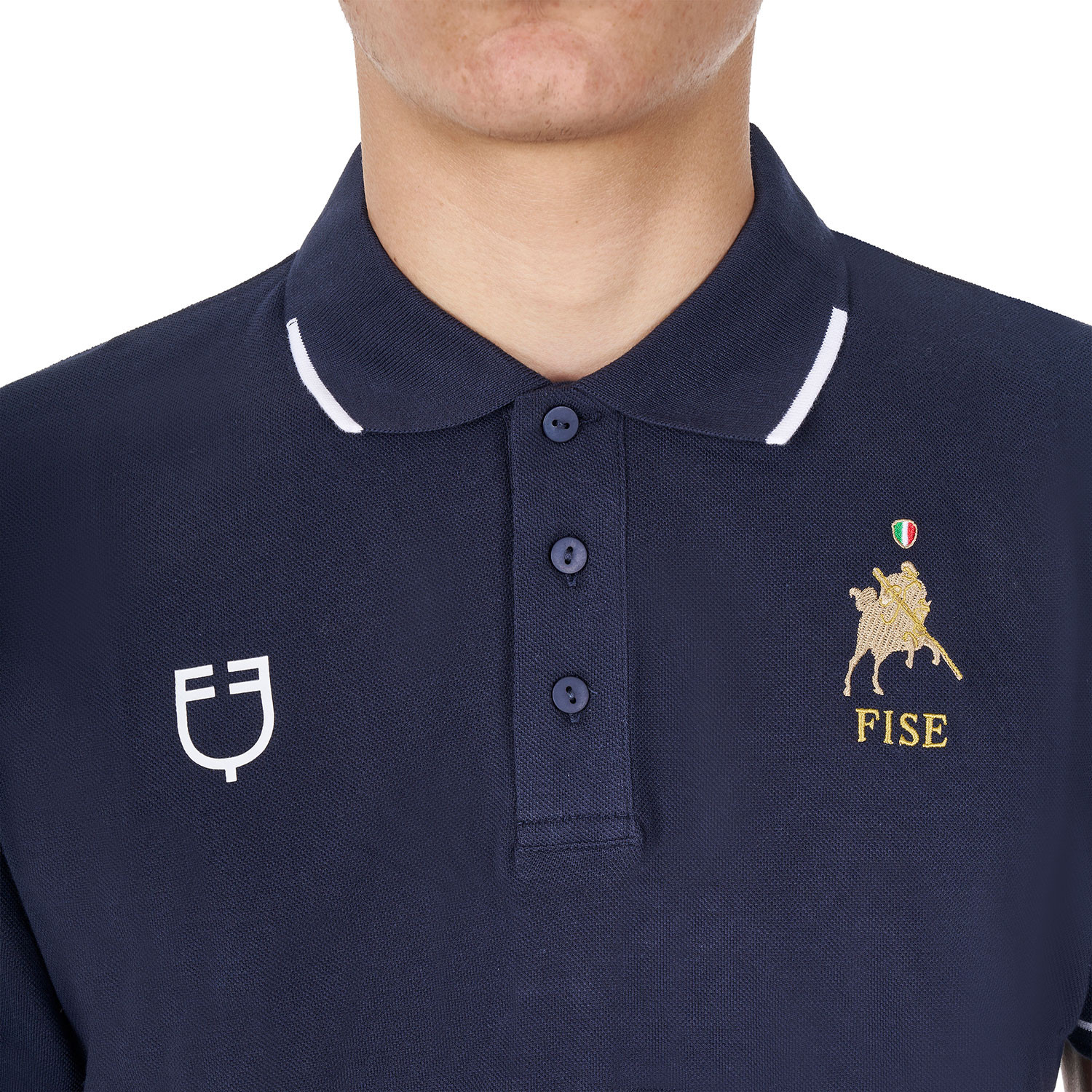 Herren-Trainingspolo mit drei Knöpfen X FISE