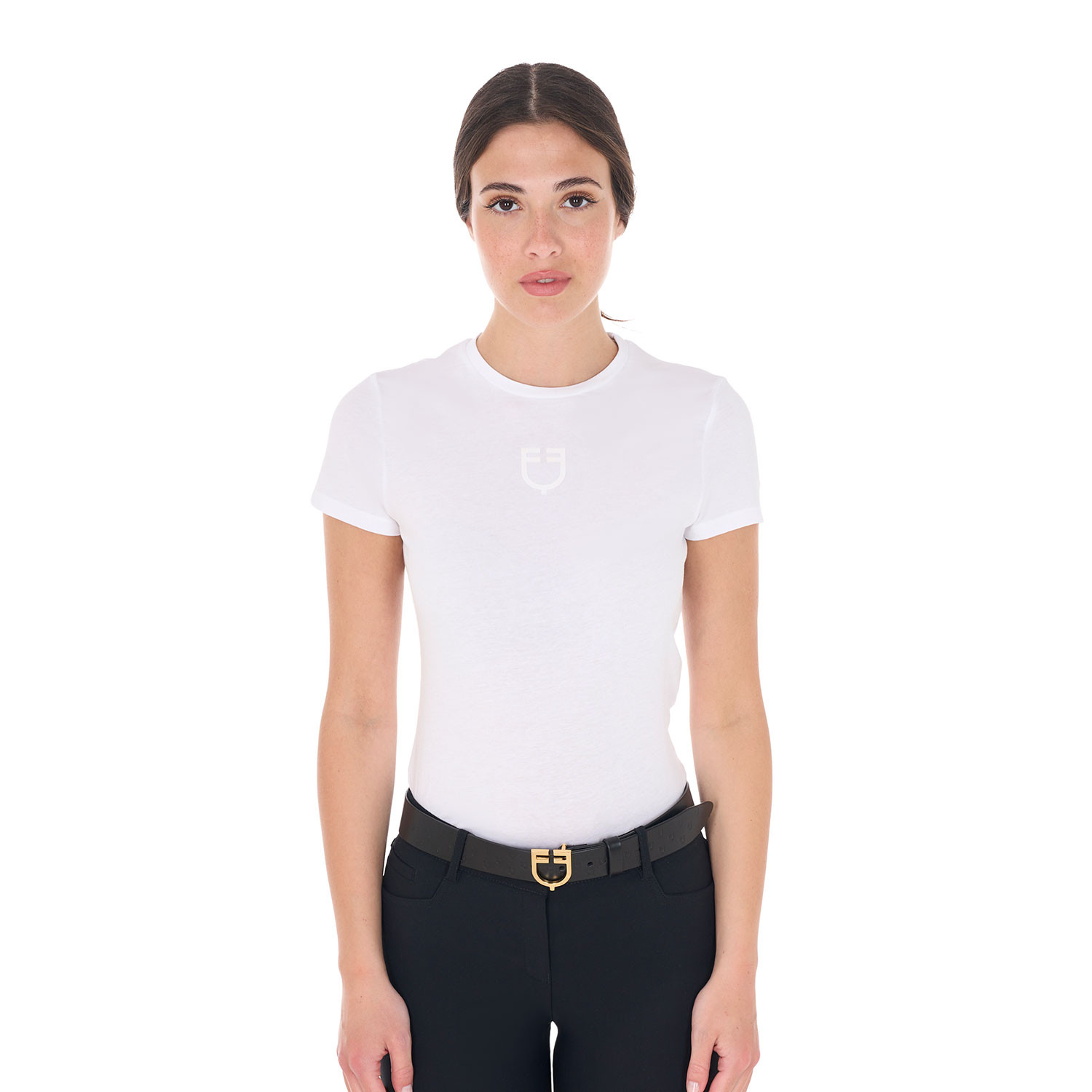 Damen-T-Shirt mit Ton-in-Ton-Logo