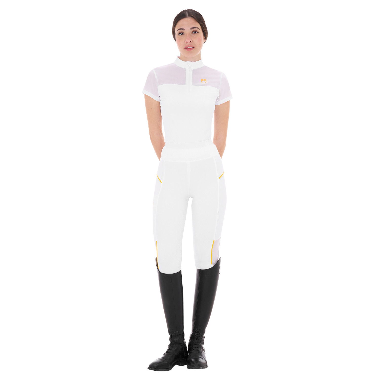 Damen-Trainingspolo mit Mesh-Einsätzen