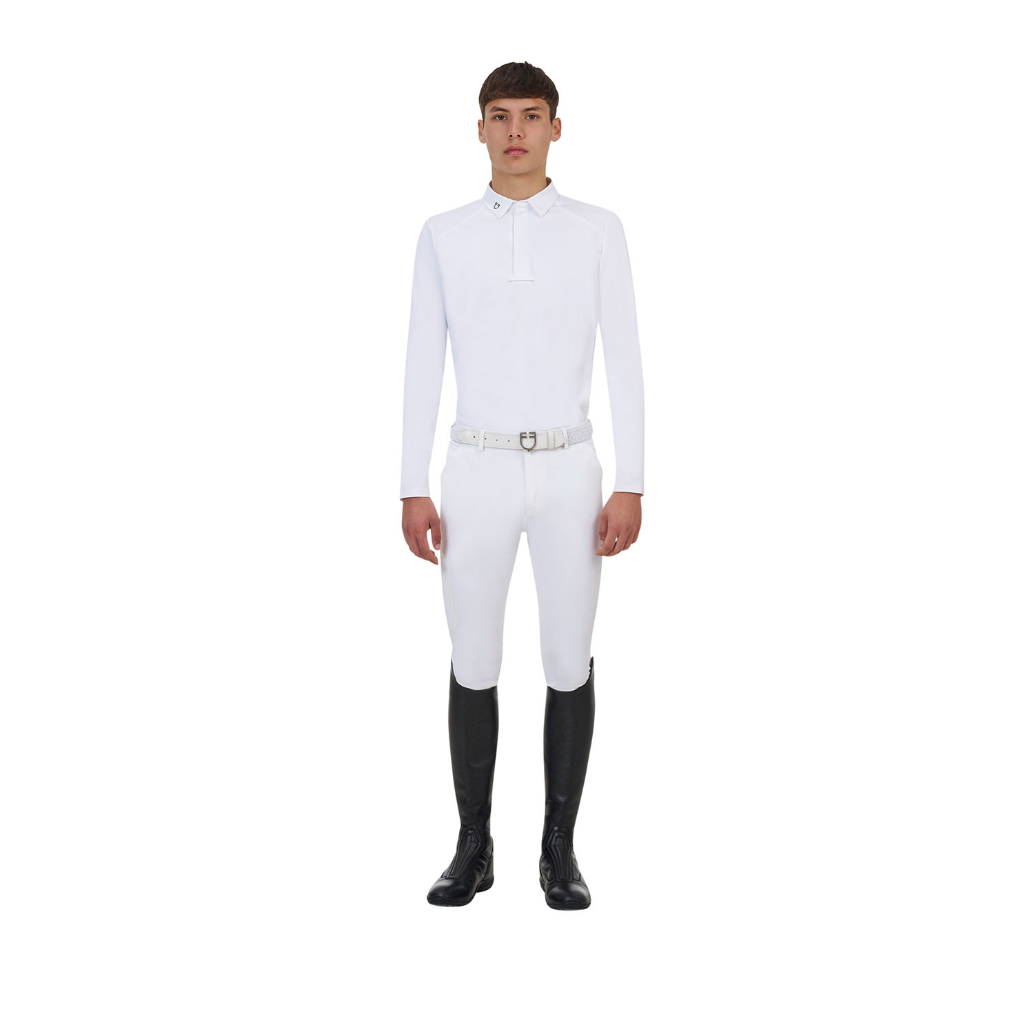Ridertechnology Herren-Turnierpolo Langarm mit Knöpfen