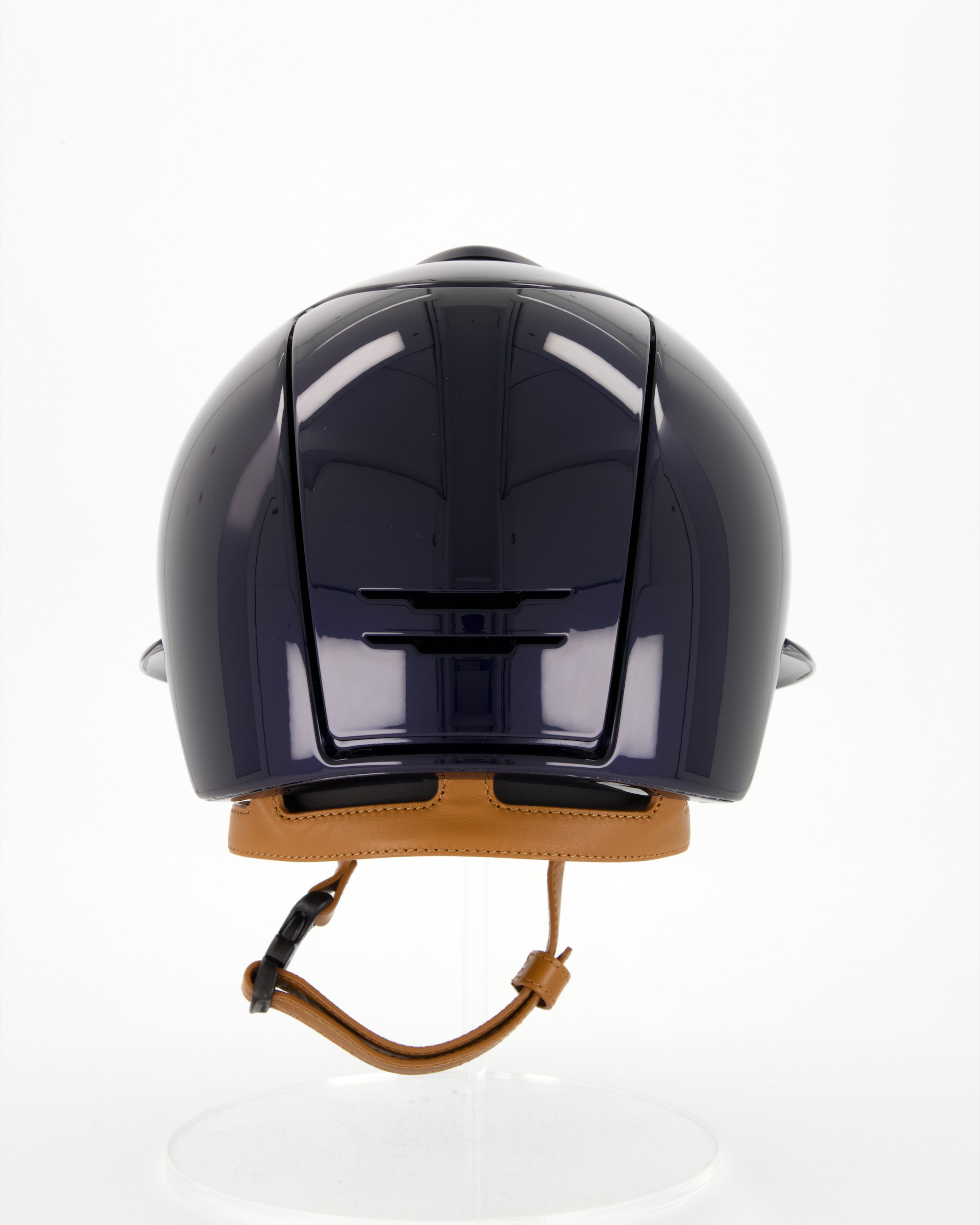 Reithelm Cromo 2.0 Polish/Textile Polo mit beigen Kinnriemen in blau