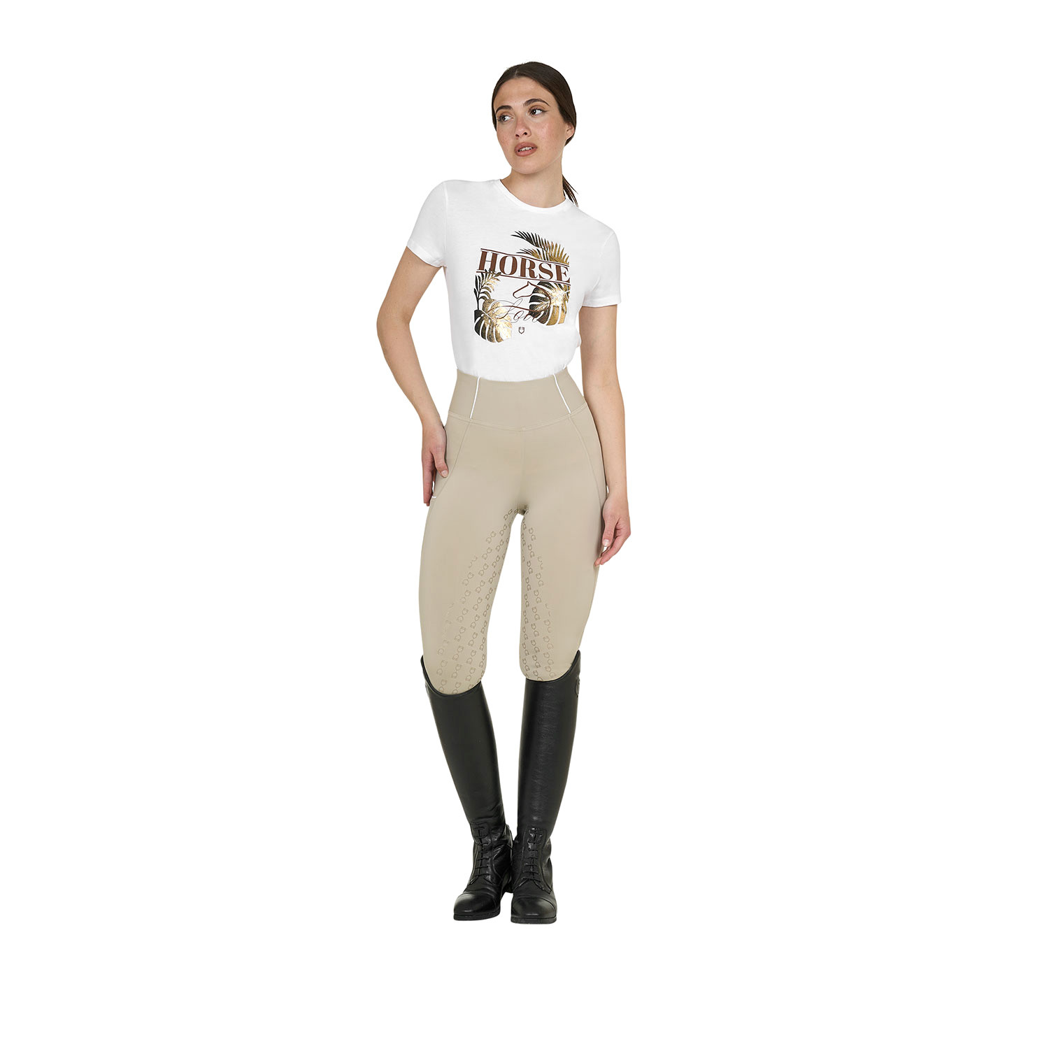 Baumwoll-T-Shirt Horse Palm für Damen