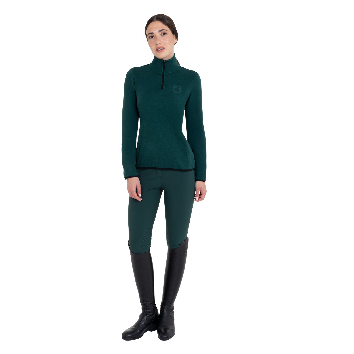 Damen-Reithose High-Waist mit Kniebesatz