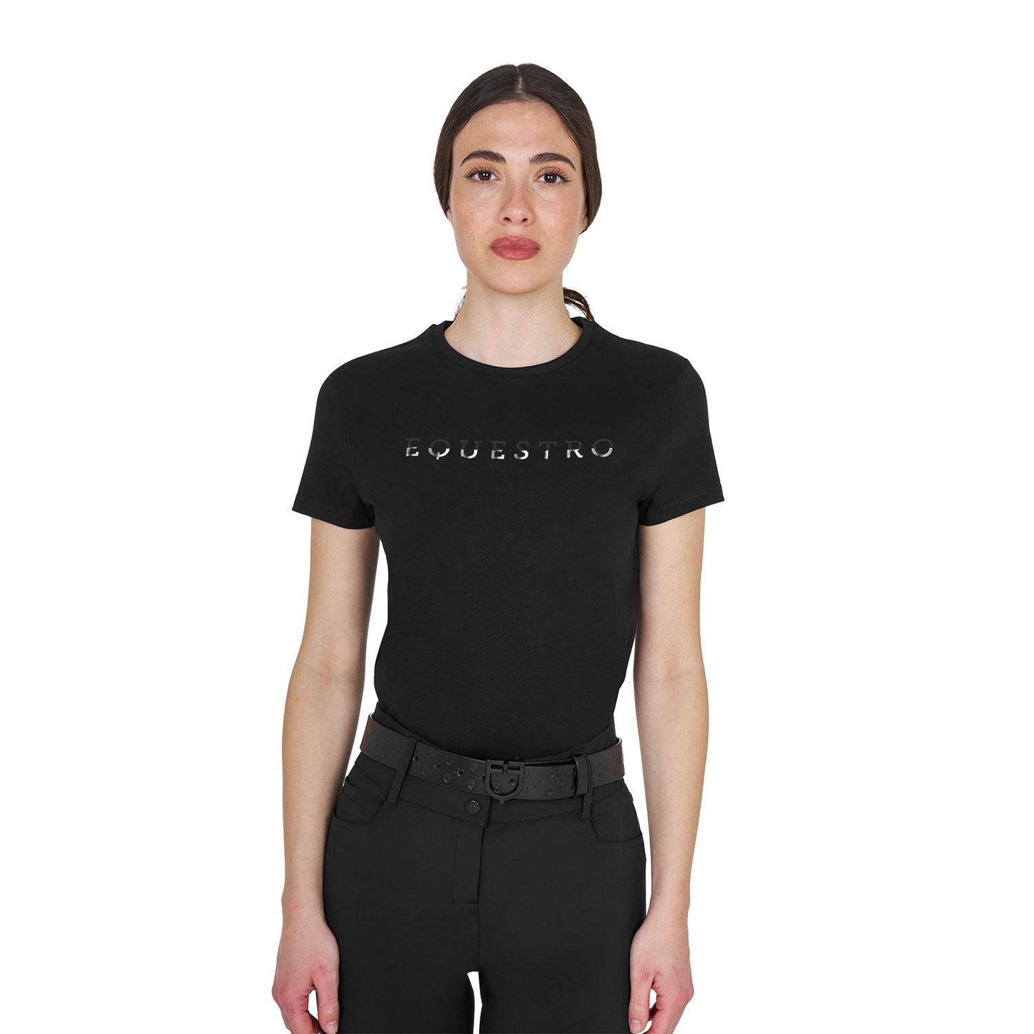 Damen-Baumwollshirt mit laminiertem Logo