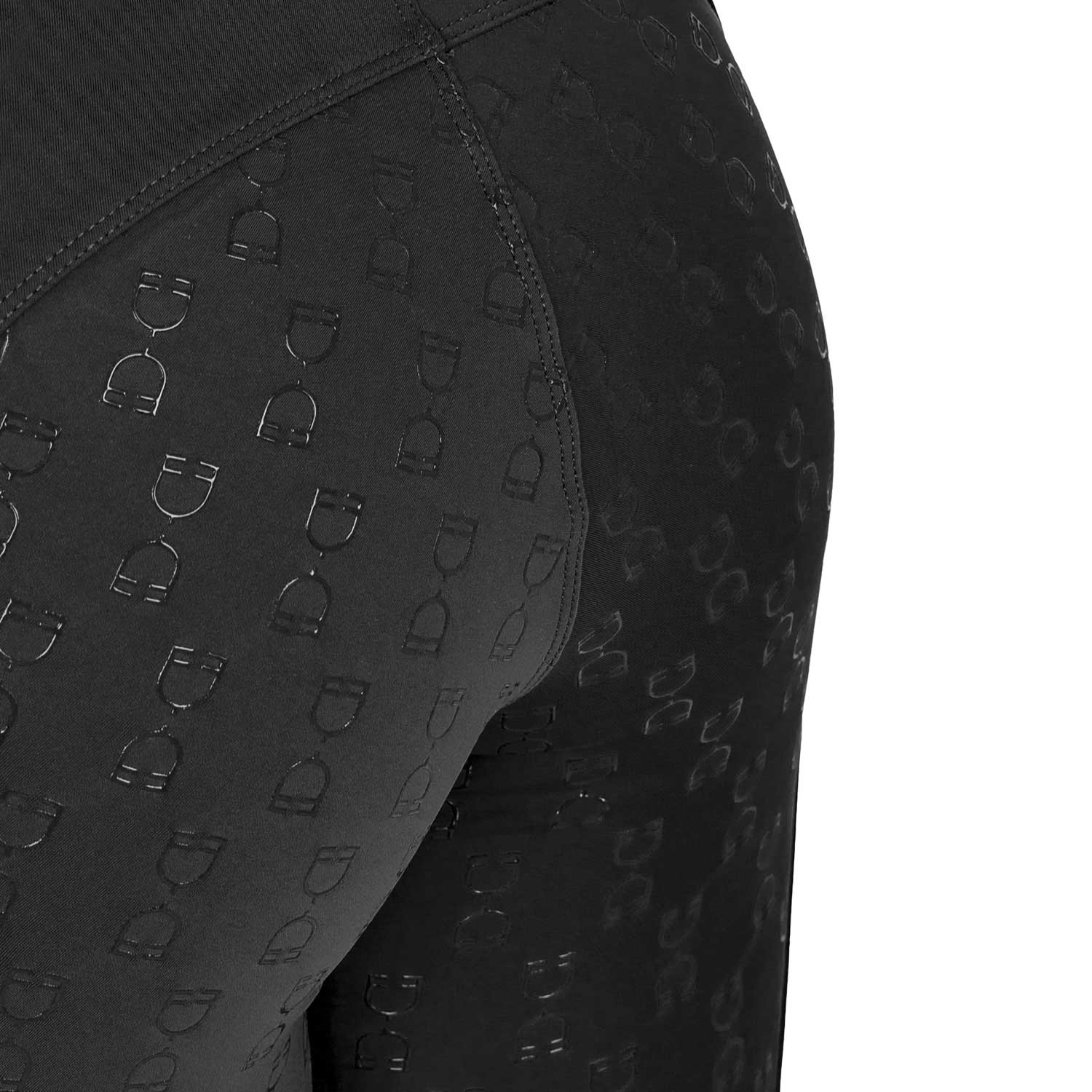 Mädchen-Reitleggings High-Waist Vollbesatz mit Gürtelschlaufen