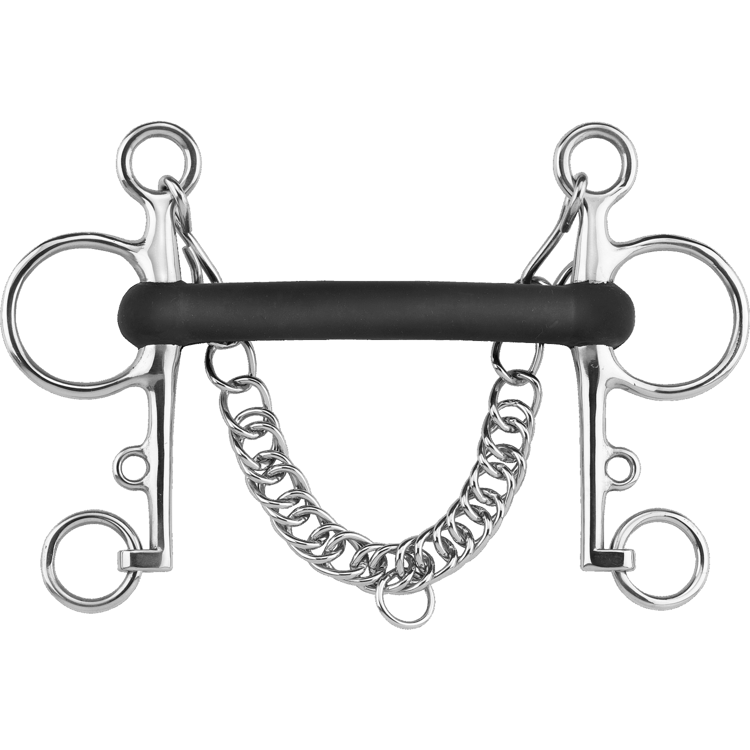 Pelham Stangengebiss Hartgummi 18 mm Hartgummi, starr