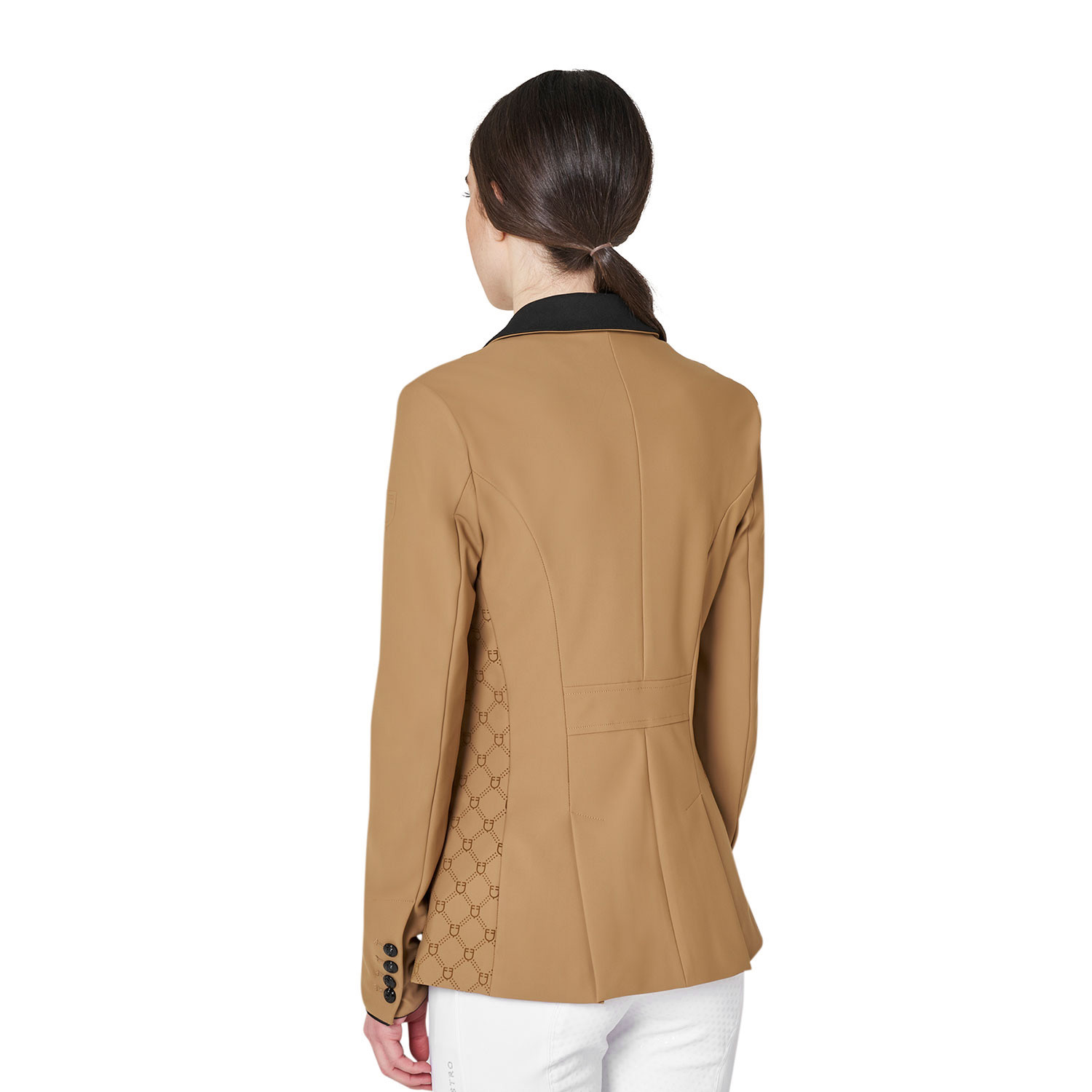 Damen-Turnierjacket mit Monogramm in Velours-Optik