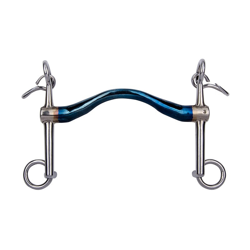 Curb bit Sweet Iron Baby Weymouth fixed, medium tongue clearance, 16 mm