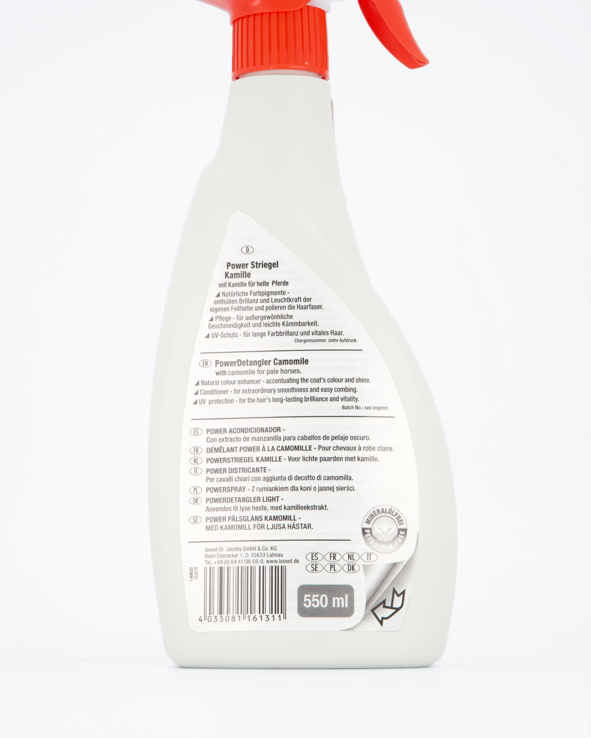 Power Striegel mit Kamille für helle Pferde, 550 ml