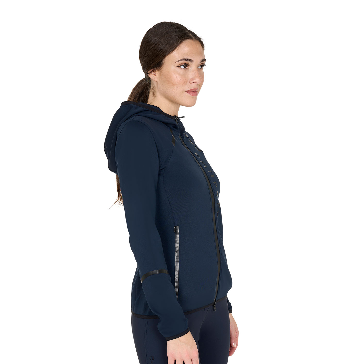 Technisches Damen-Jersey-Sweatshirt mit Reißverschluss