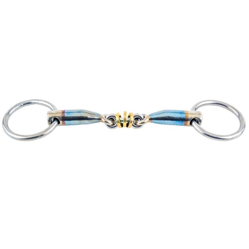 Water snaffle Sweet Iron Bradoon Brass Ring, 16 mm