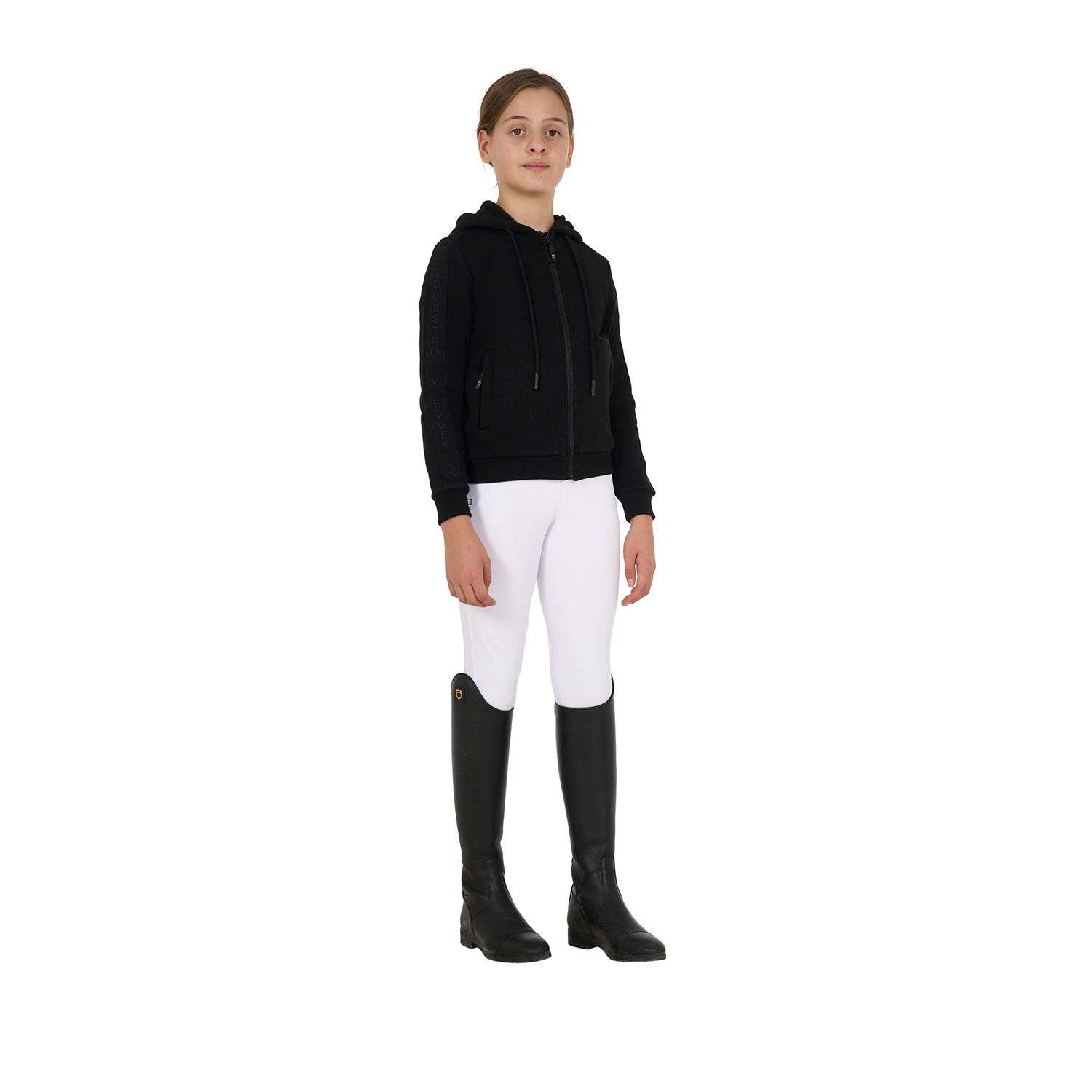 Mädchen-Sweatjacke mit durchgehendem Reißverschluss und Innenfleece
