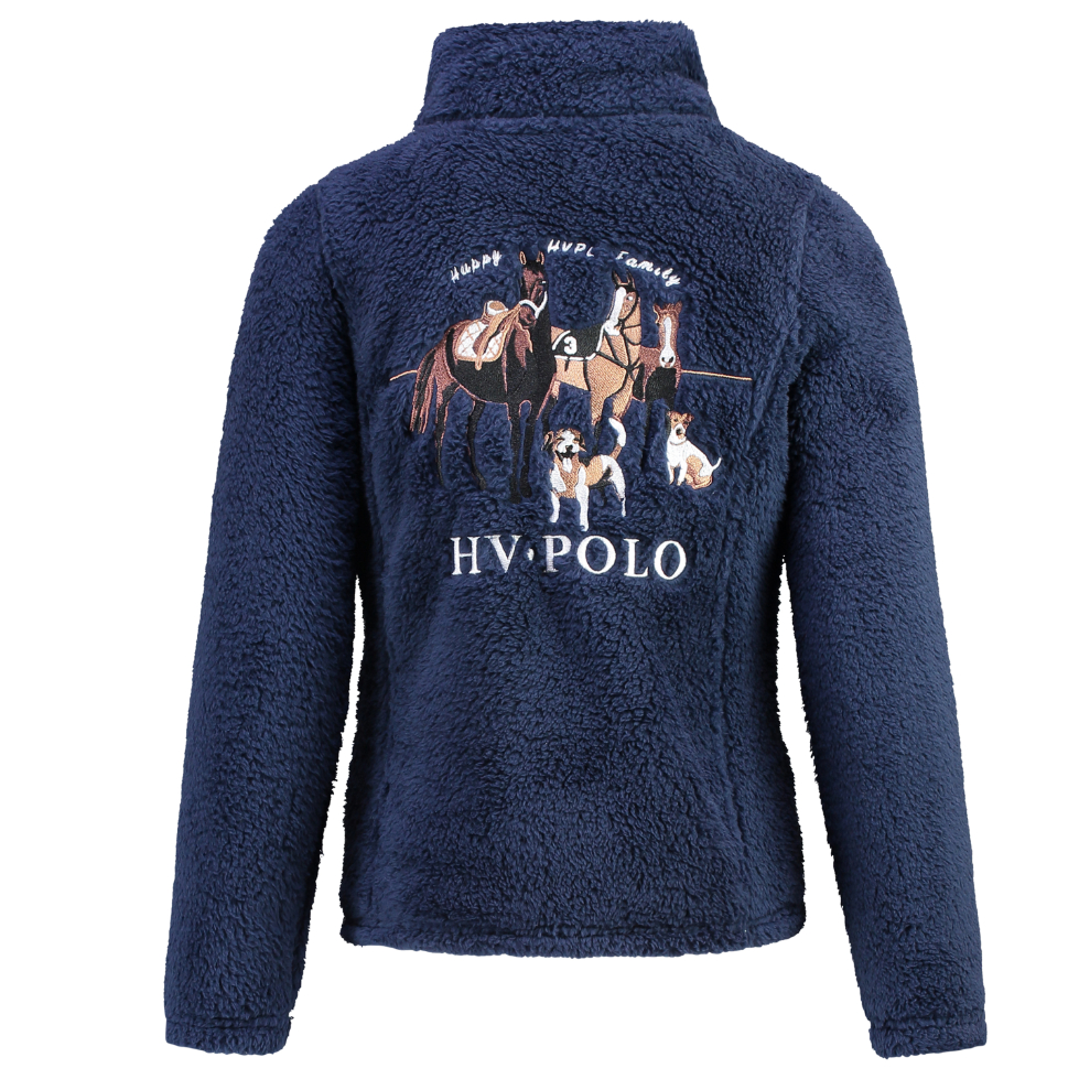 Kids' Happy Family fleece jacket in navy