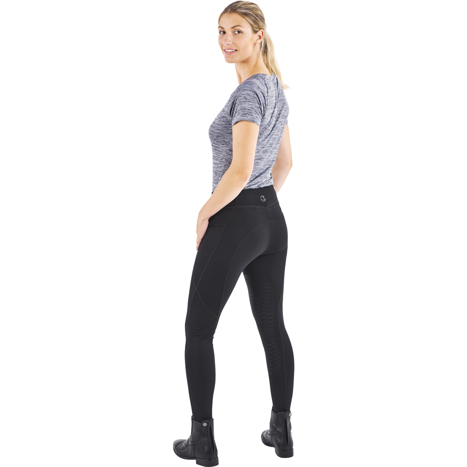 Reitleggings Damen Airy mit 3/4 Grip