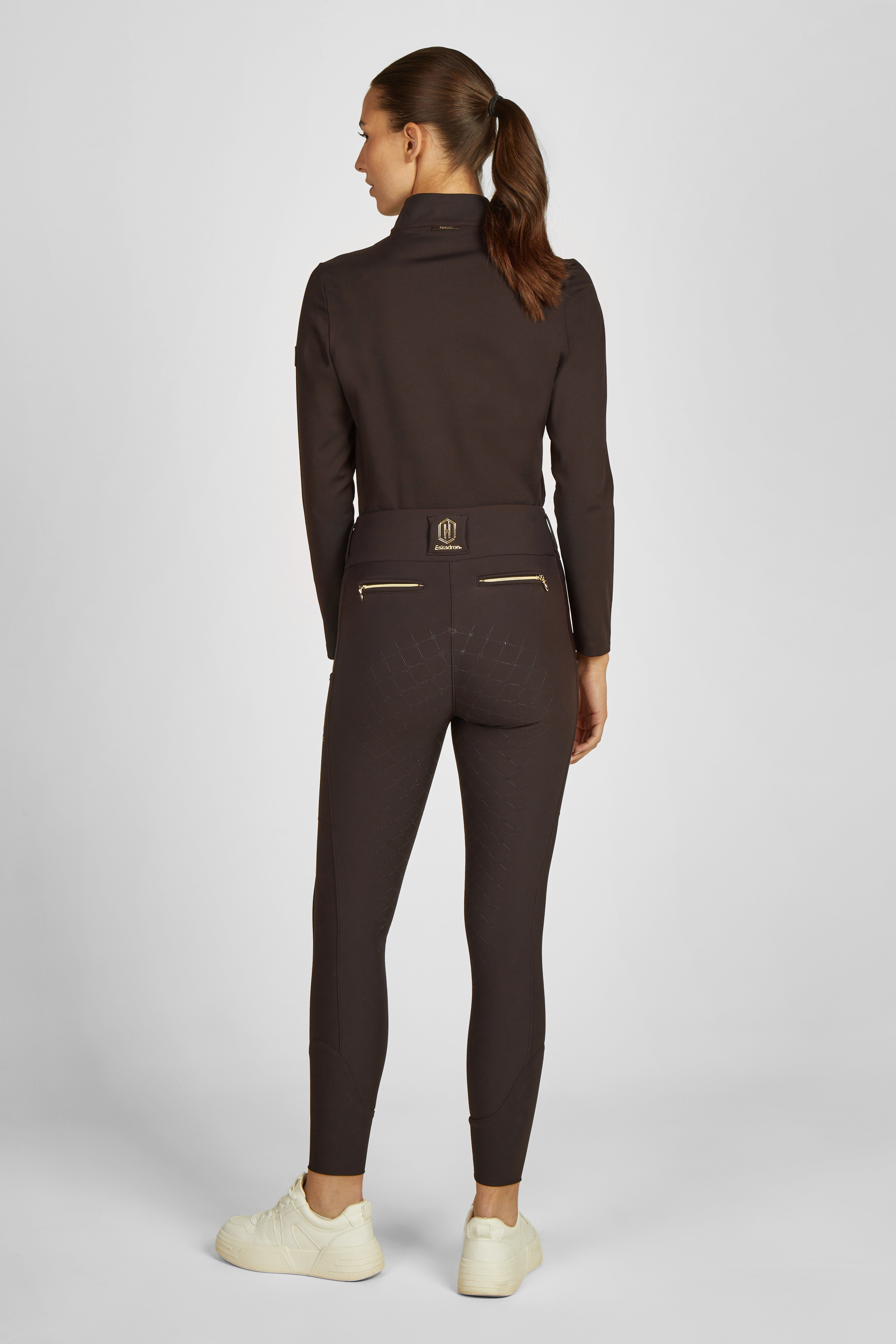 Reitleggins Heritage Vollgrip in black truffle