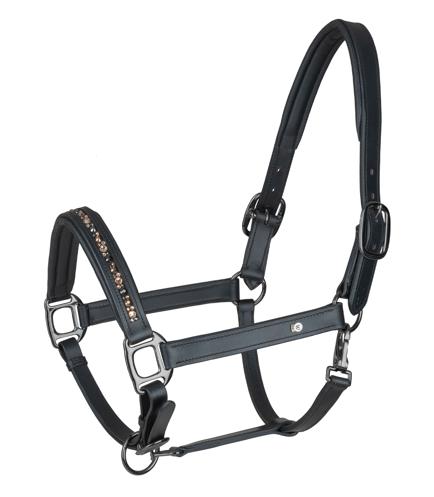 Leather halter Crystal