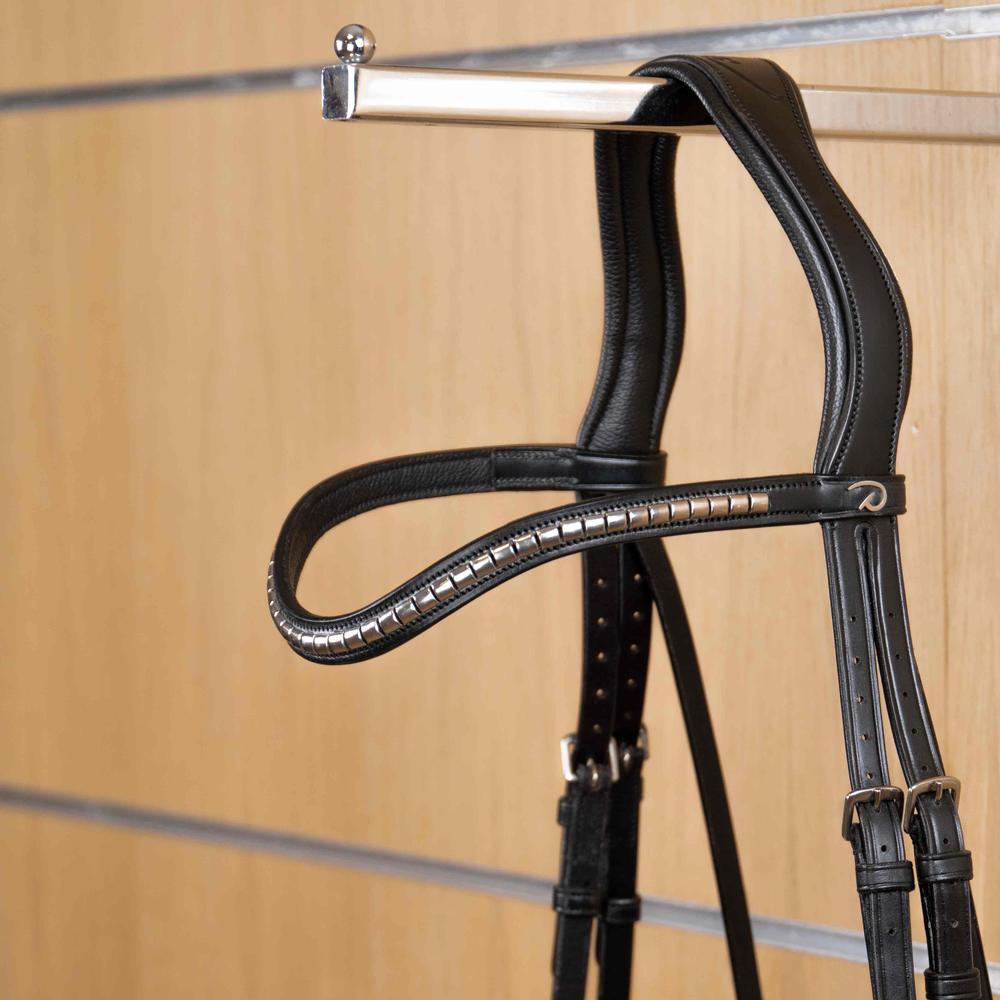 Browband in V-shape with silver fittings