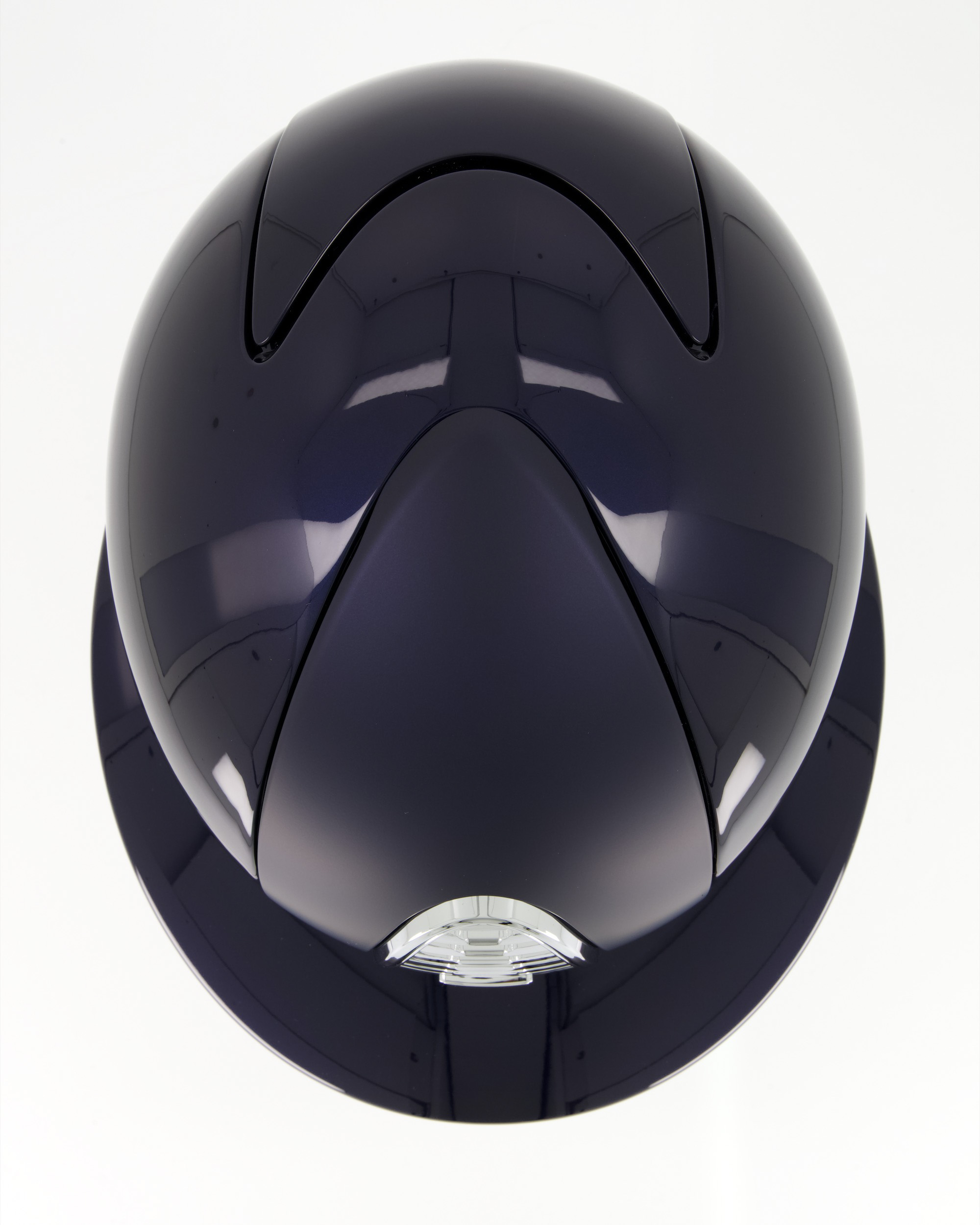 Reithelm Cromo 2.0 Polish/Textile Polo mit beigen Kinnriemen in blau