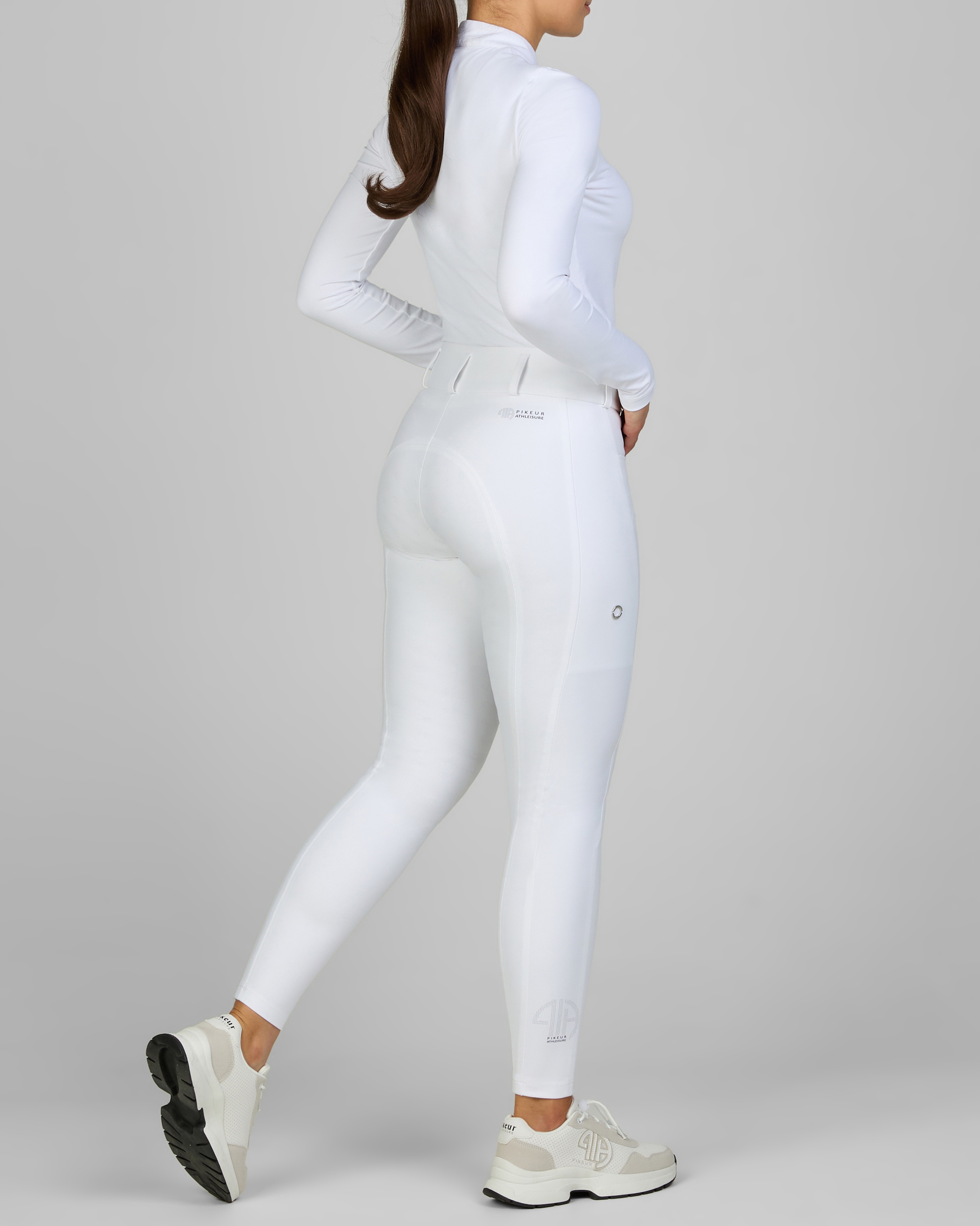 Ladies riding breeches Amia full grip in white