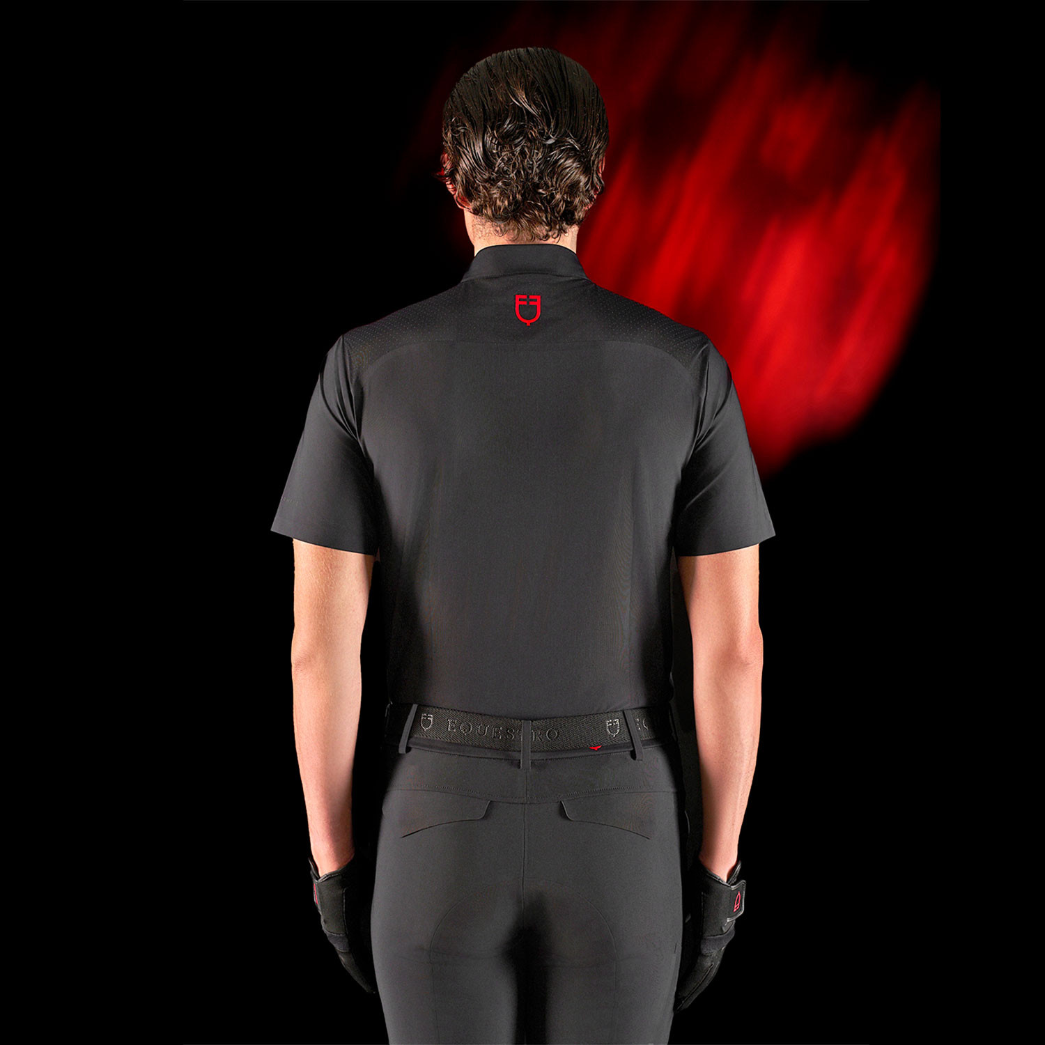 Herren-Trainingspoloshirt mit kurzen Ärmeln und Reißverschluss