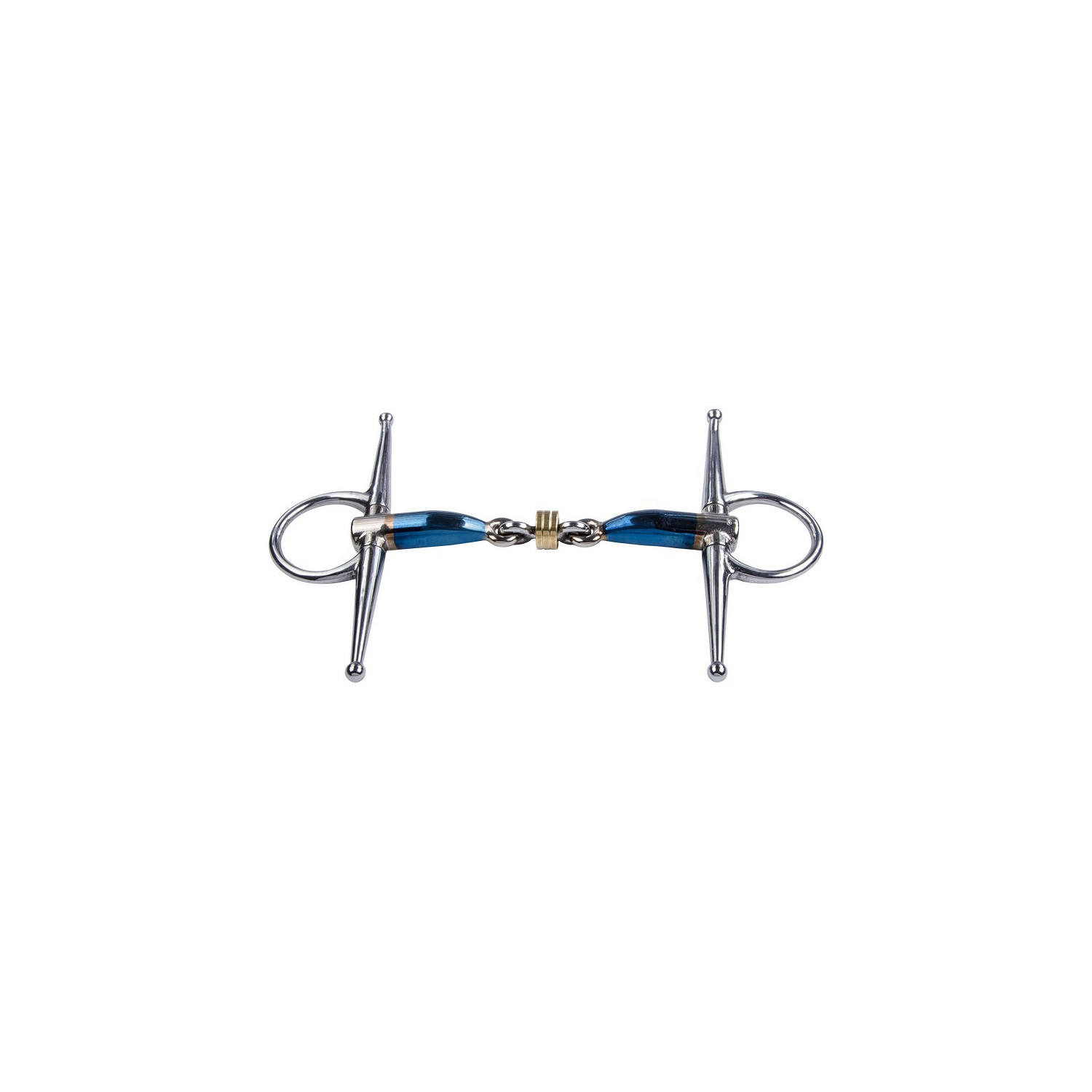 Sweet Iron volles Backenstück Messing Ring-16 in blau