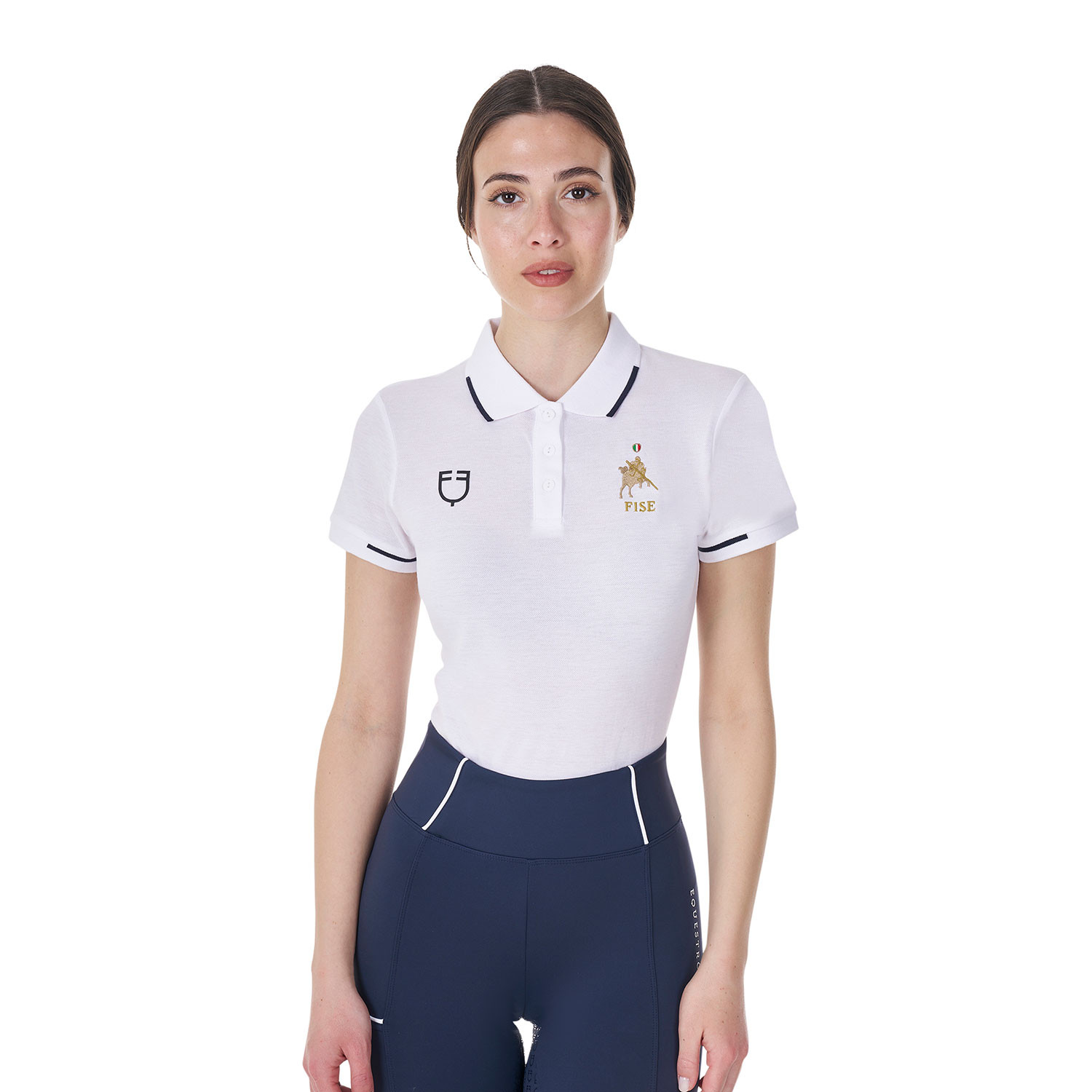 Damen-Trainingspolo mit drei Knöpfen X FISE