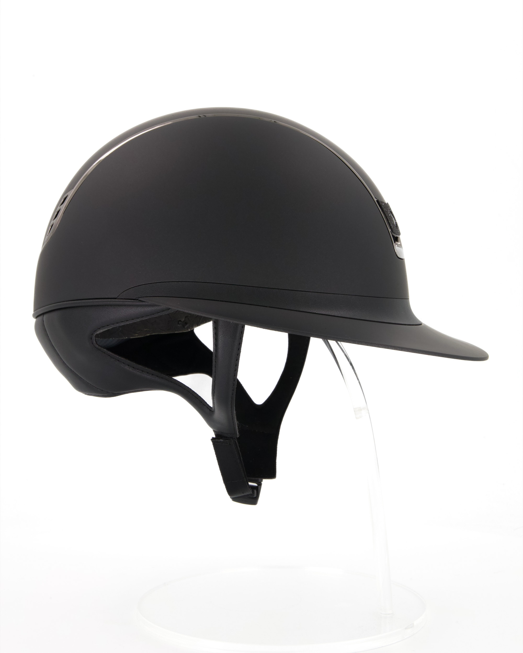 Reithelm 2.0 Miss Shield Shadowmatt, Trim Chrome Black, Blason Crystal Fabric black in schwarz