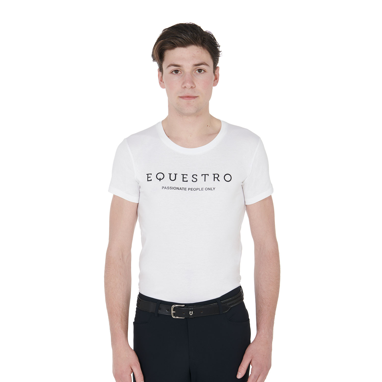 Slim-Fit T-Shirt mit kontrastierendem Schriftzug