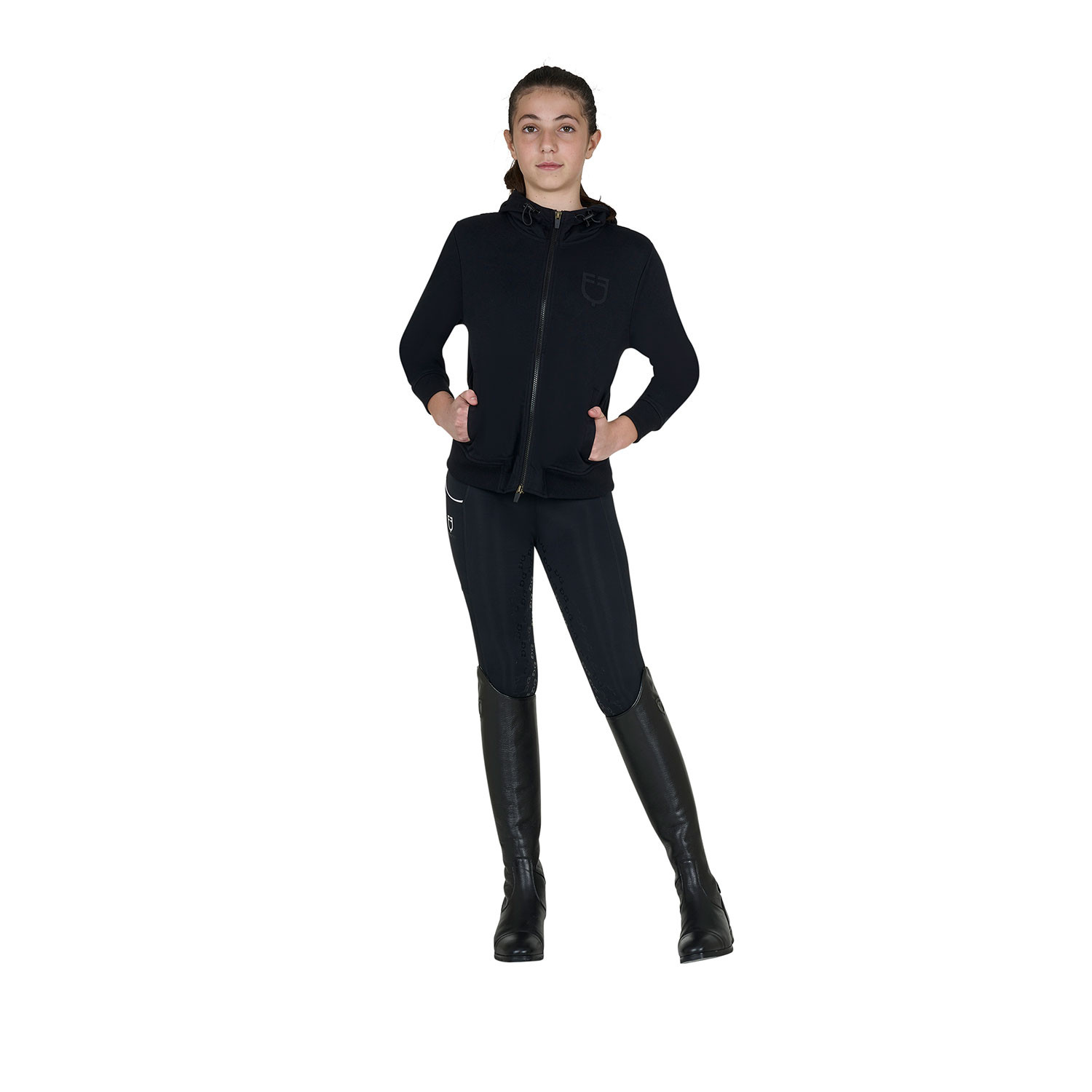 Unisex-Kapuzensweatshirt für Kinder mit Frontreißverschluss