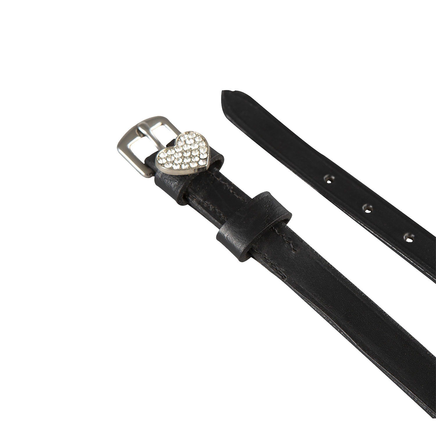 Sporenriemen aus Leder mit Strass-Dekor