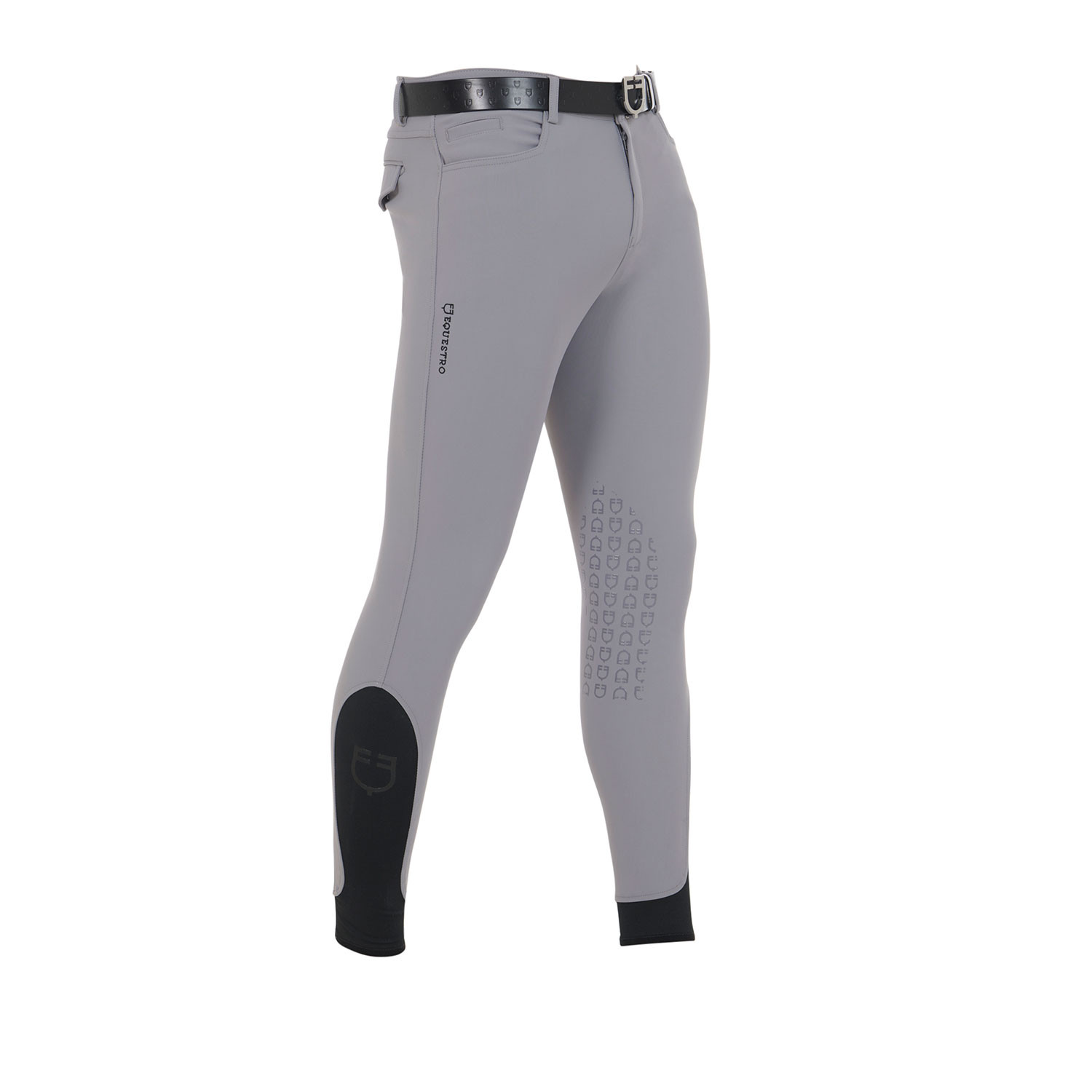 Schmale Herren-Reithose mit Grip und Logo