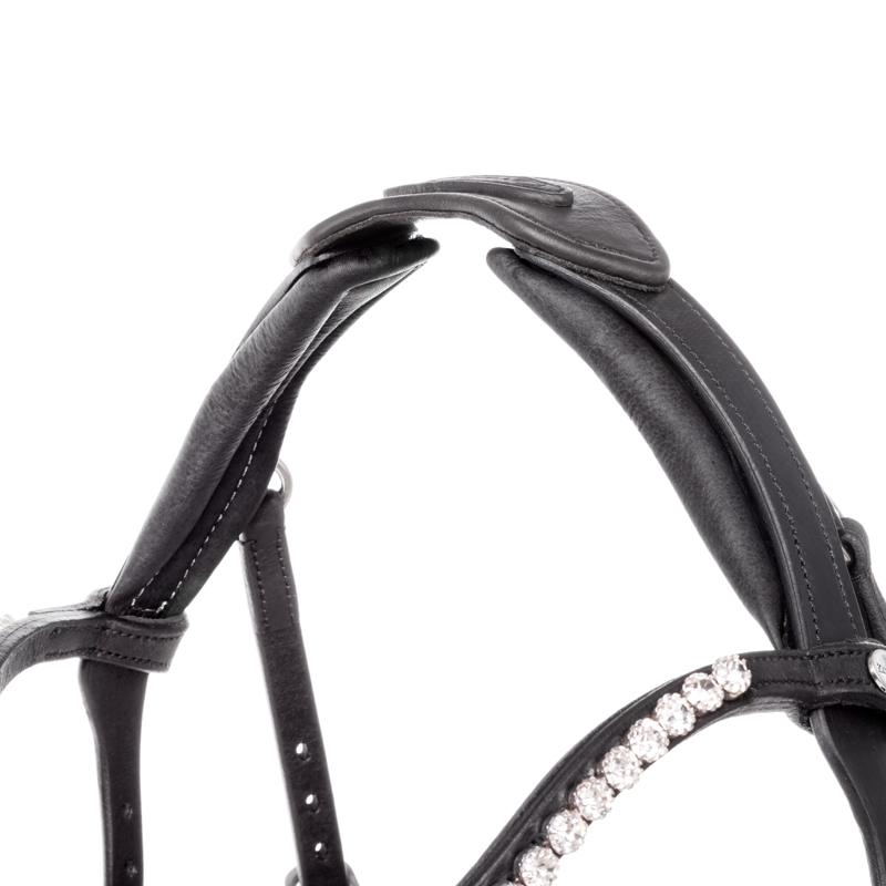 Bridle oiled leather "Caliano Via" close-comb.