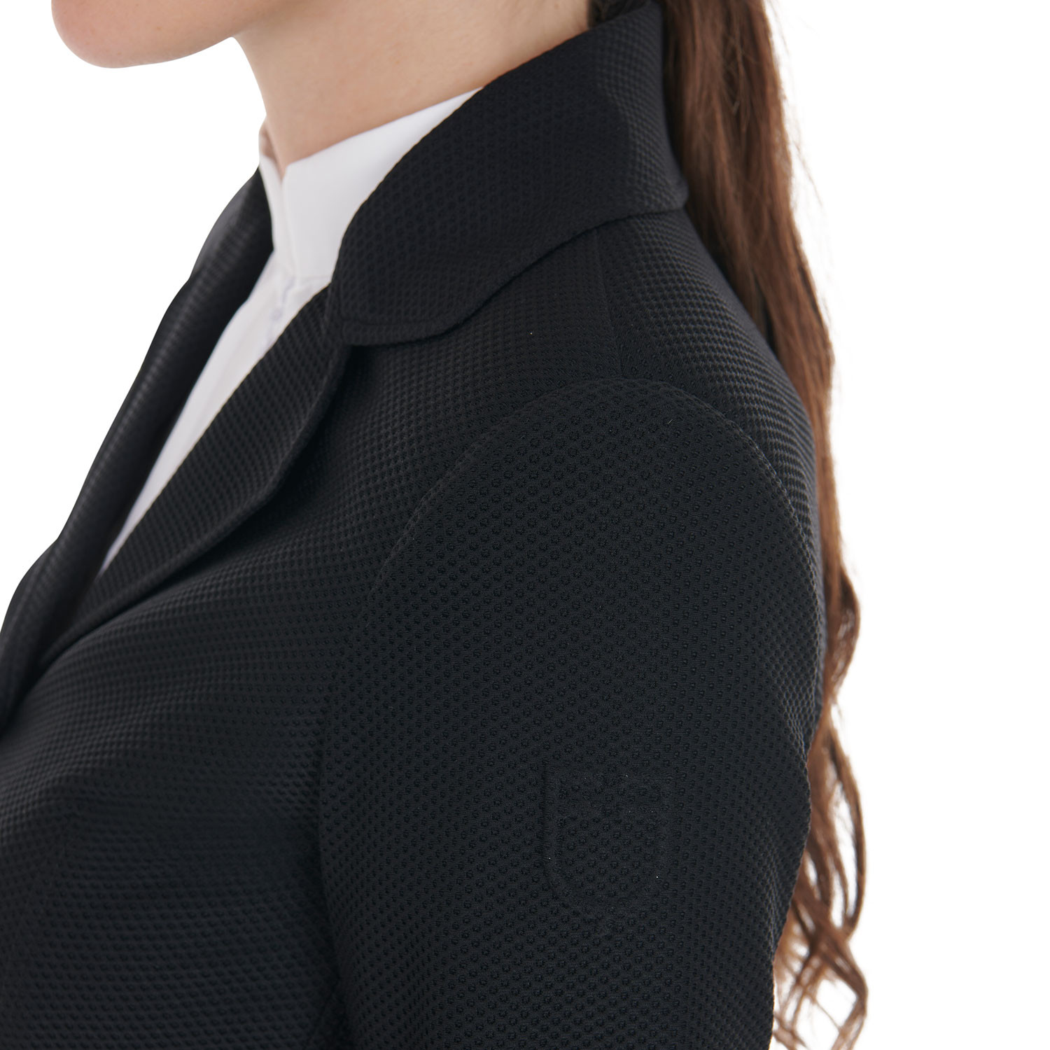 Turnierjacket für Damen mit vier Knöpfen aus perforiertem Stoff