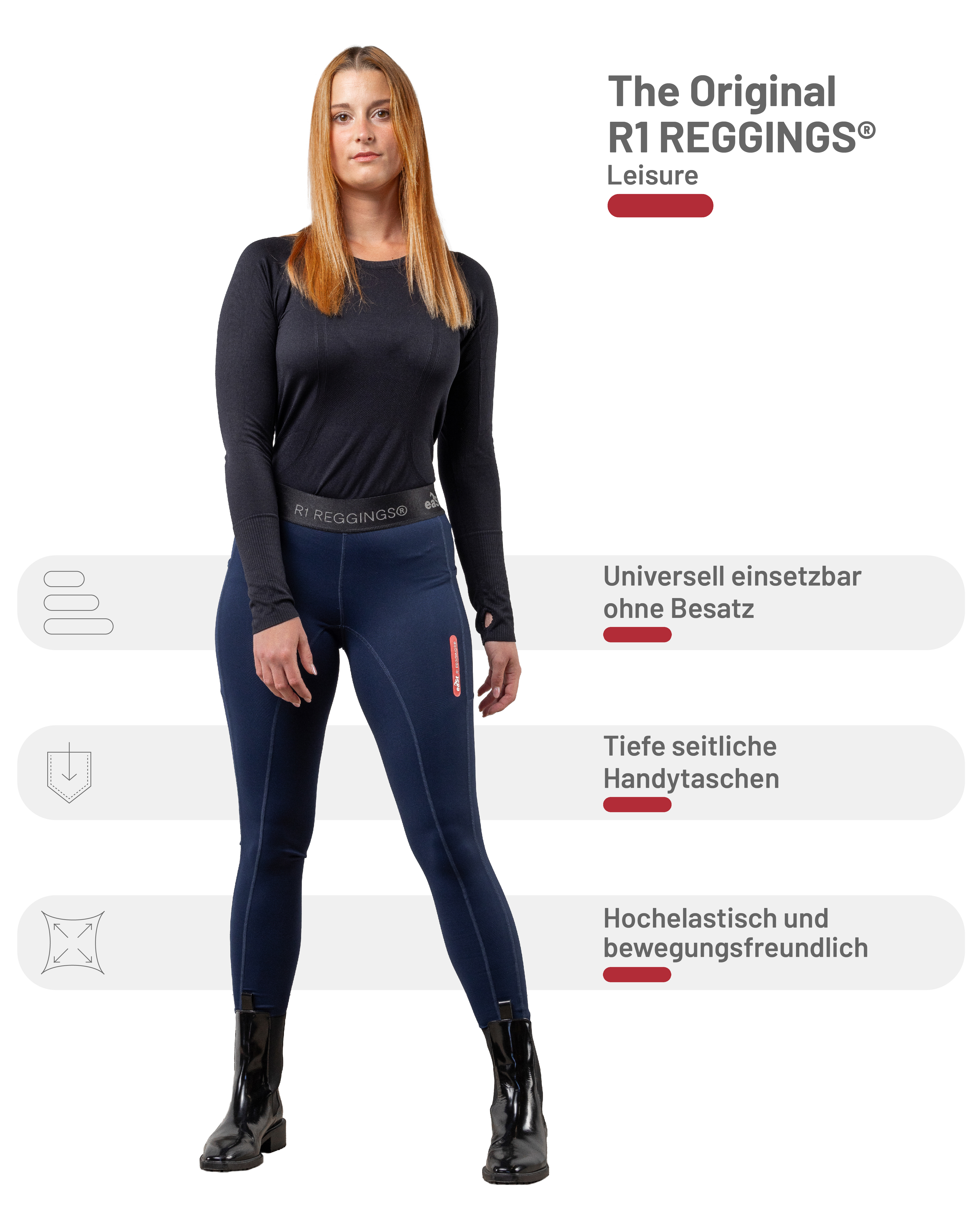 Ladies riding leggings REGGINGS® R1 Leisure without trimmings