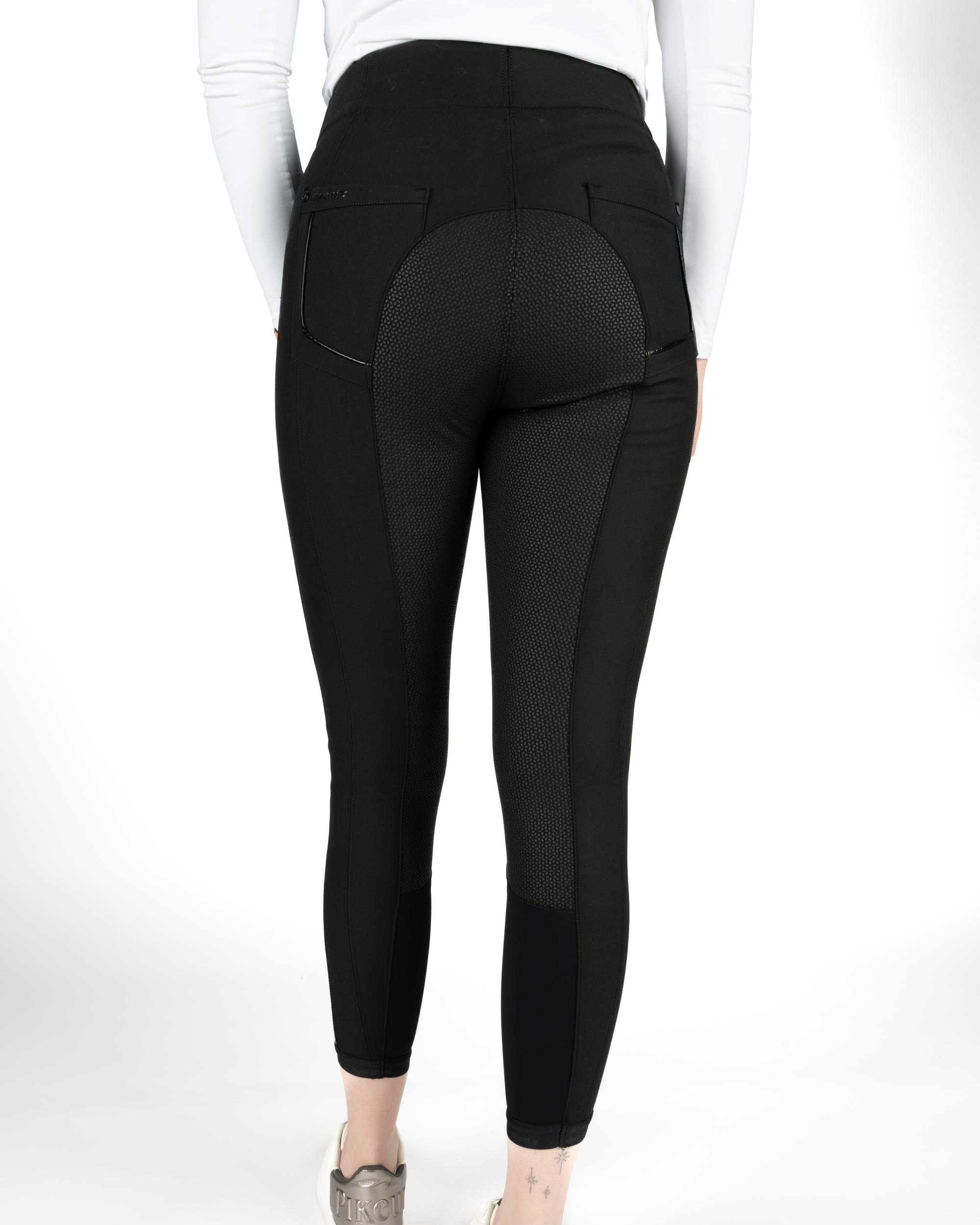Culotte d'équitation pour femmes Wosha pleine grip en noir