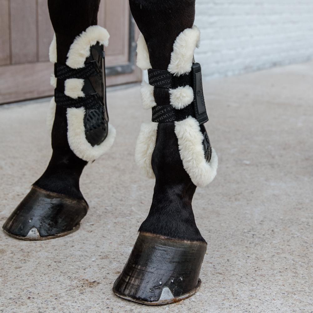 Vegan Fell Springgamaschen Velcro