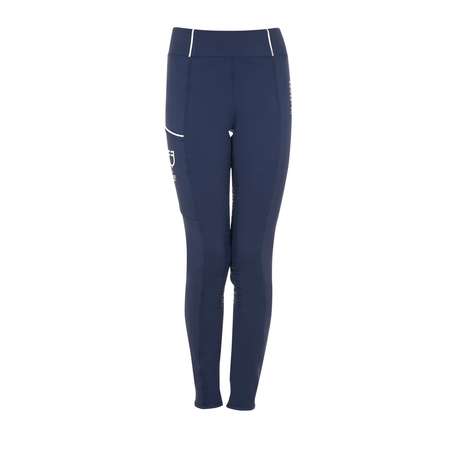 Mädchen-Reitleggings mit schmalem Schnitt und Vollbesatz X FISE