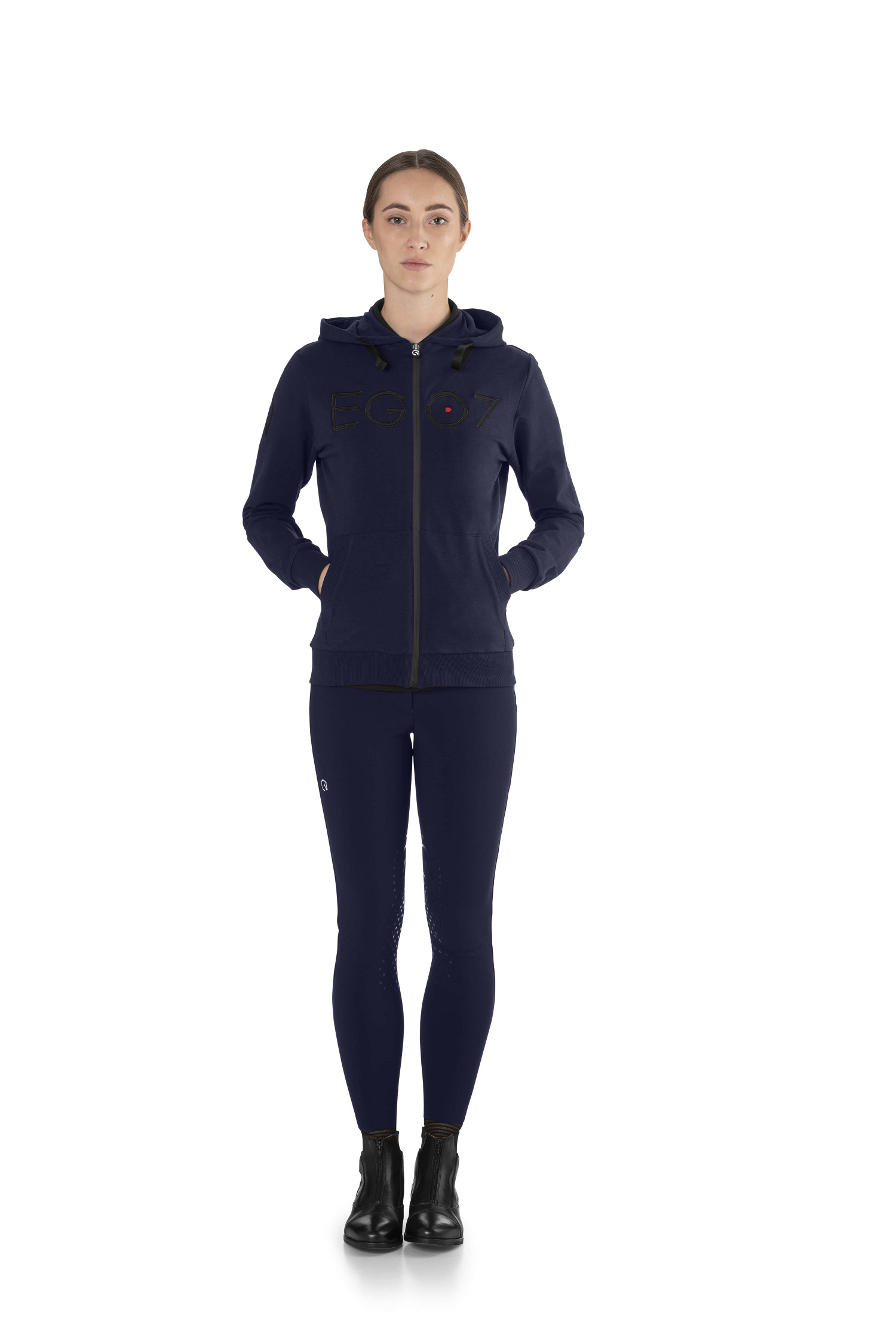 After-Riding Sweatshirt mit Reißverschluss in navy/schwarz
