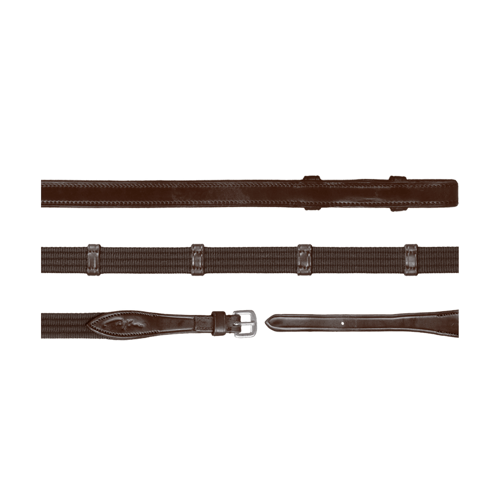 5/8" (16 mm) Gurtzügel mit 9 Lederstegen (ohne Stopper)