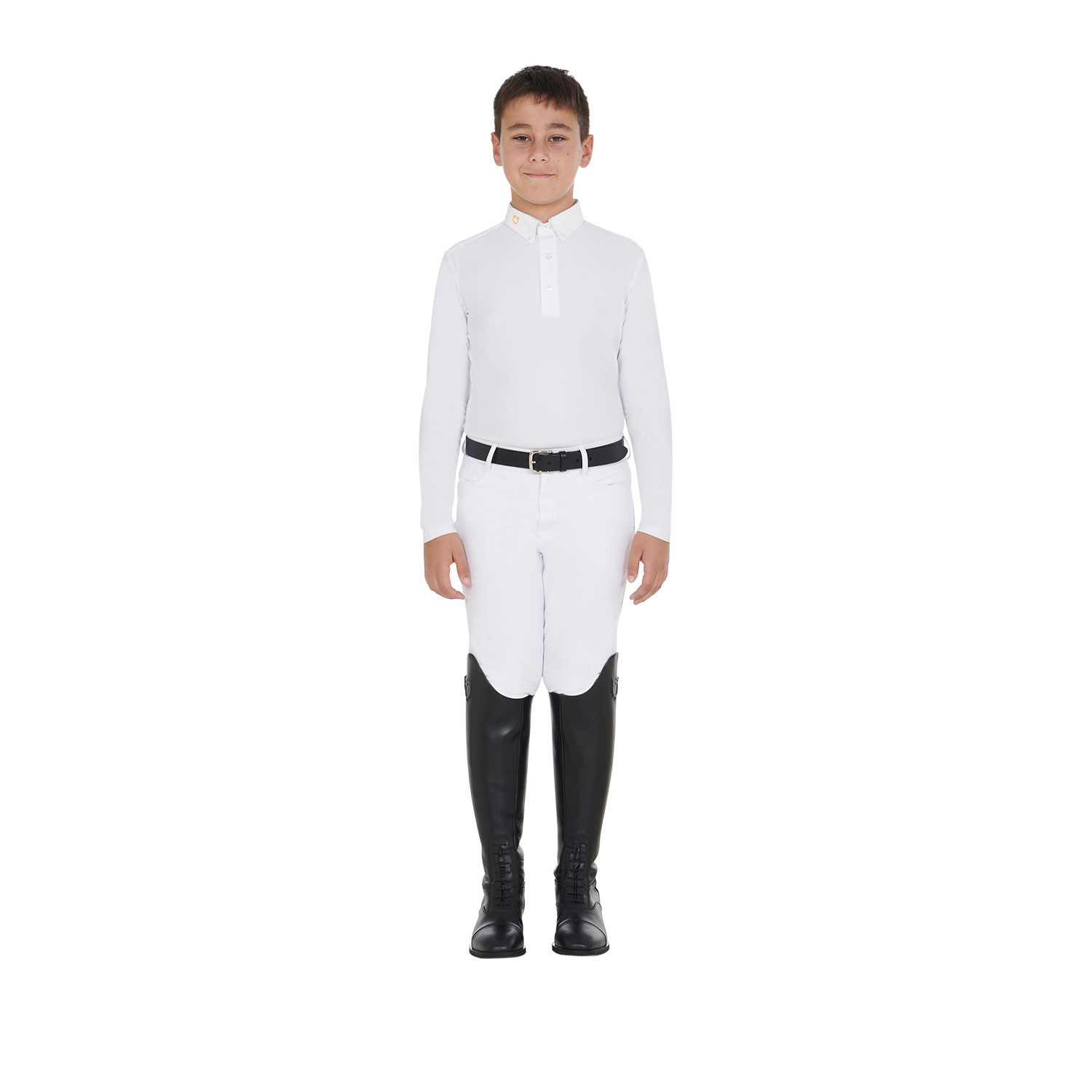 Langarm-Poloshirt für Jungen aus Funktionsfleece