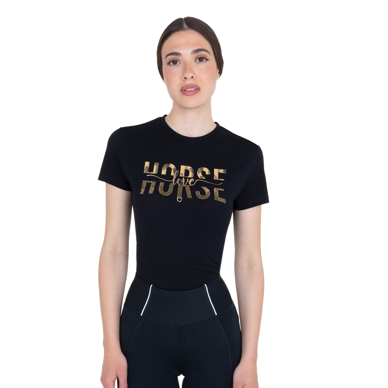 Baumwoll-T-Shirt Horse Love für Damen