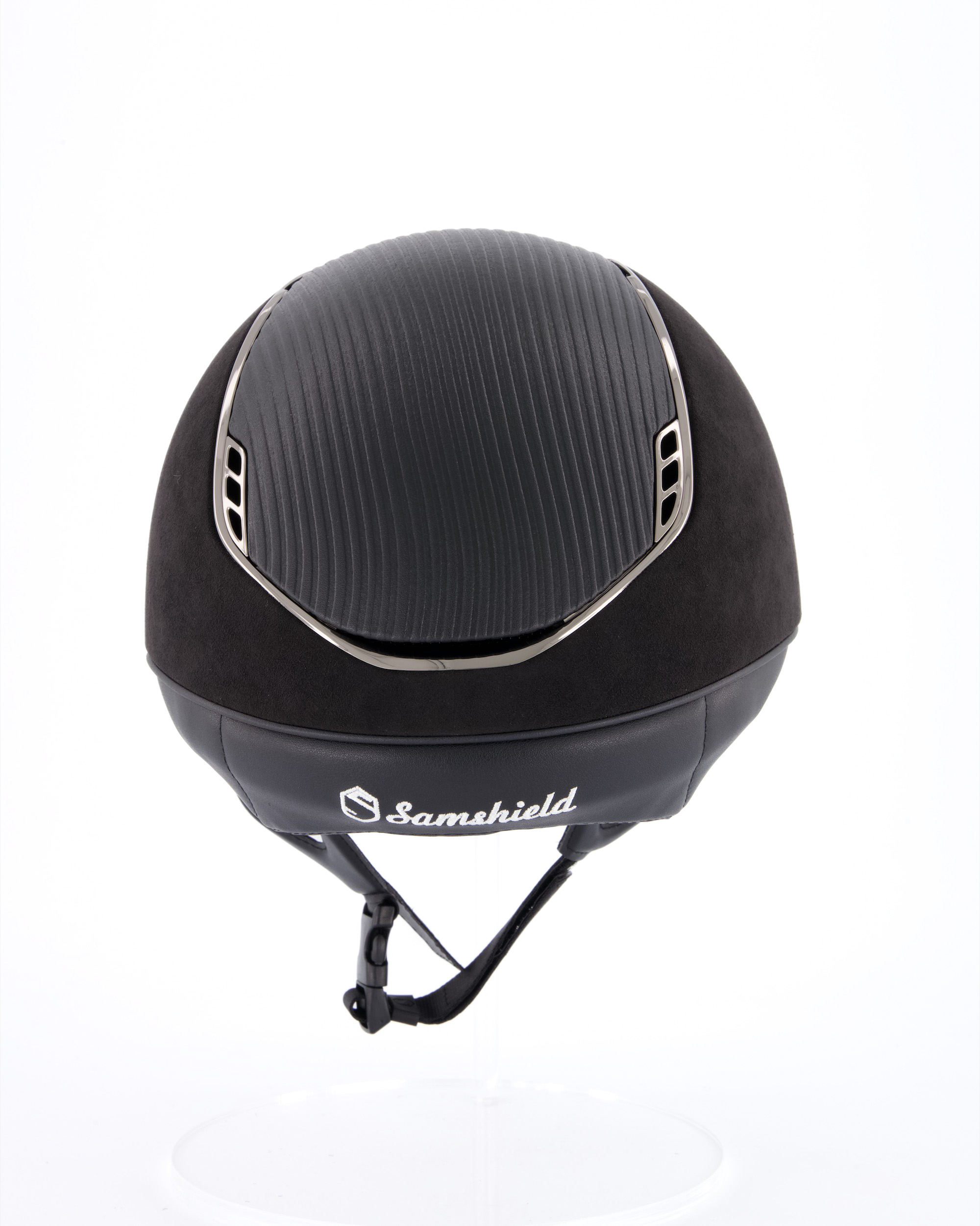 Reithelm 2.0 Premium Alcantara, Top Leather Black Chrome Black in schwarz