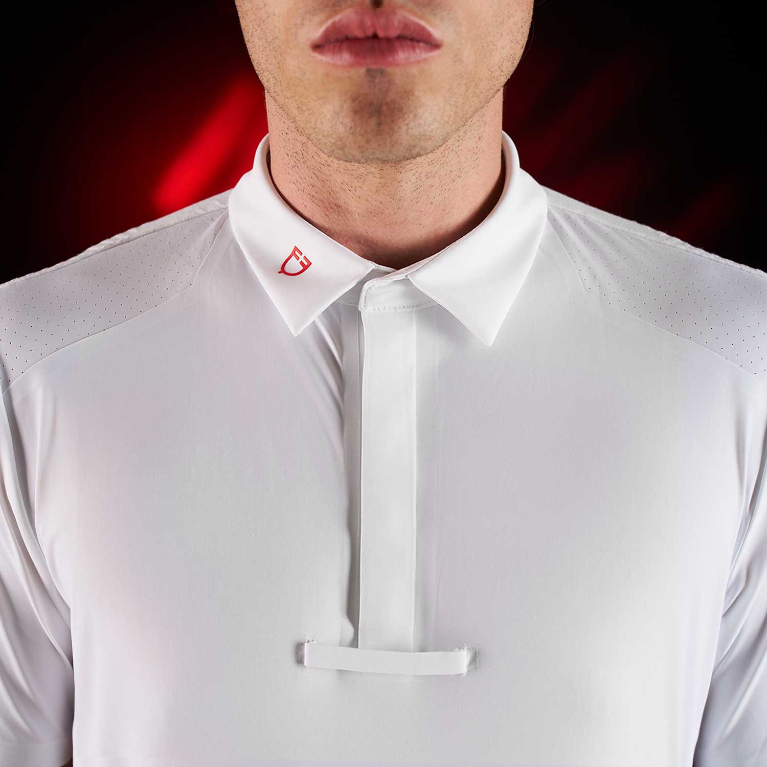 Herren-Turnierpoloshirt mit kurzen Ärmeln und Knöpfen