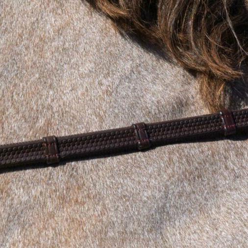 1/2" (13 mm) rênes caoutchouc avec 7 barrettes cuir