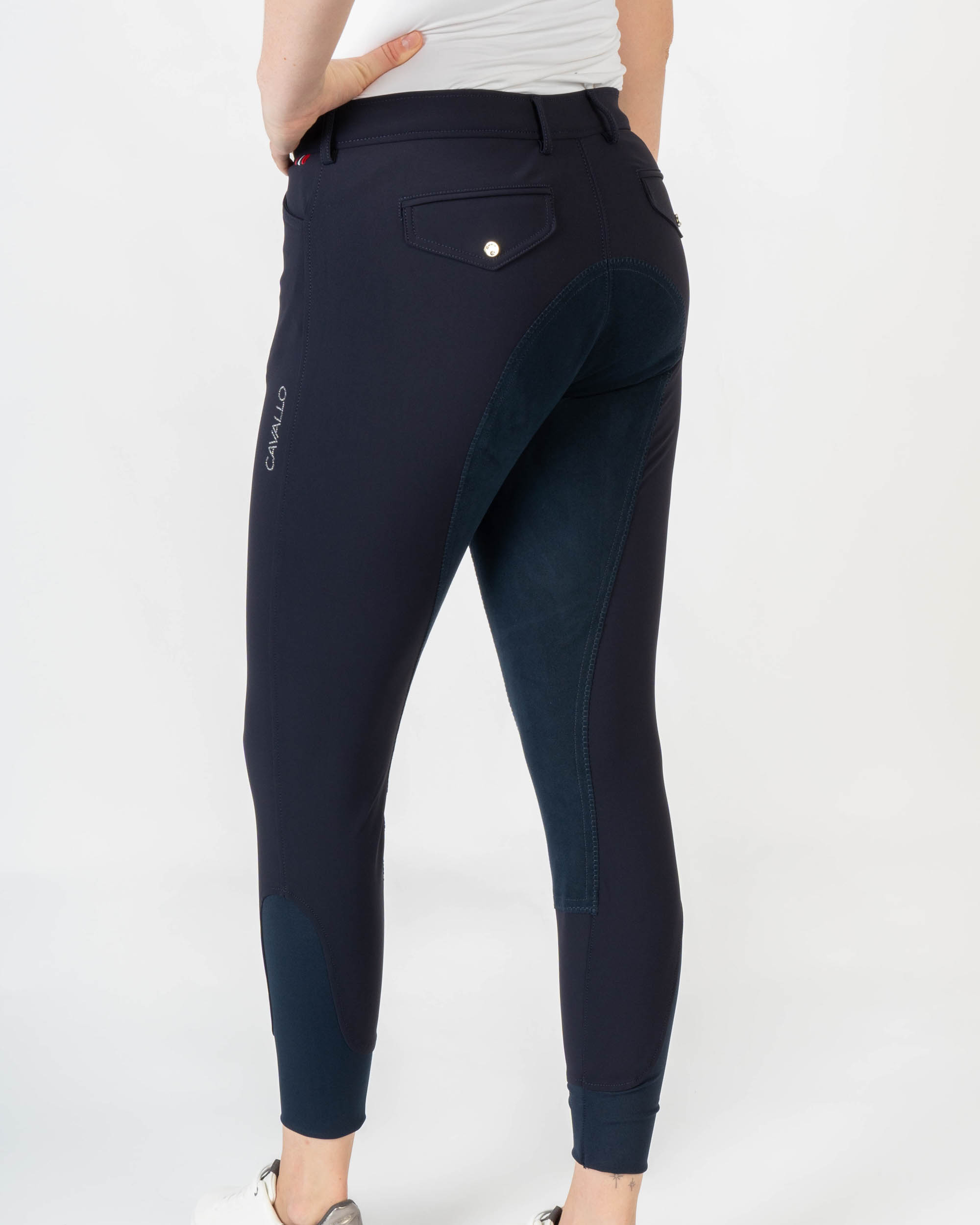 Riding breeches ladies CAVALChristy Silver Mobile full seat in darkblue