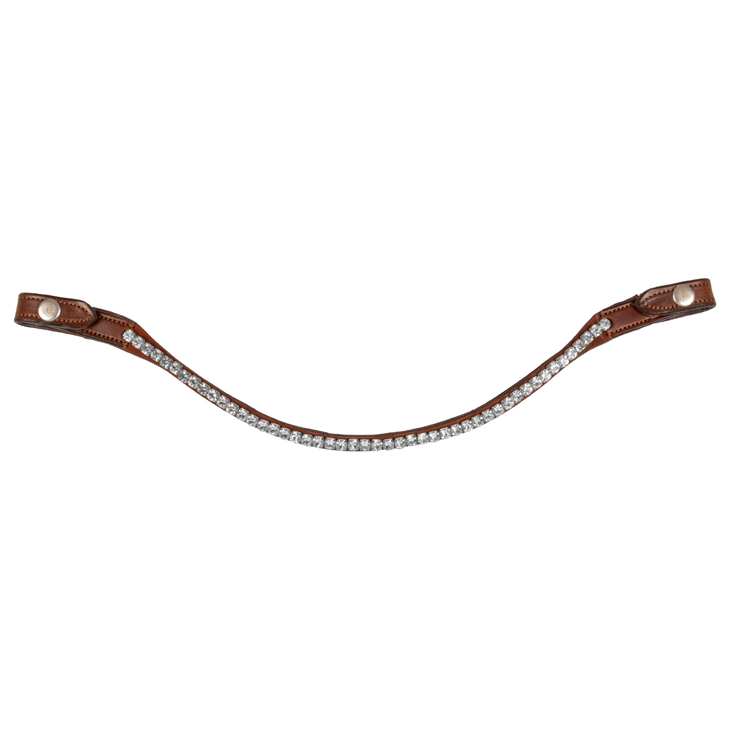 Stirnriemen Kalbsleder & runde Kristalle