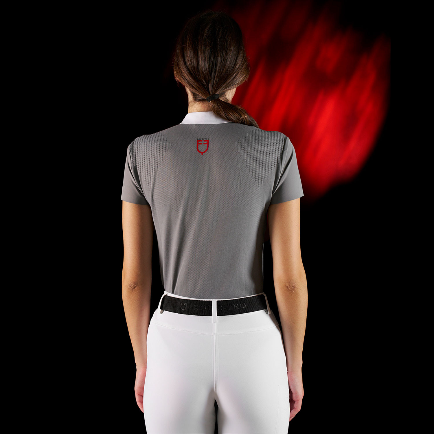 Damen-Turnierpoloshirt mit kurzen Ärmeln und Knöpfen